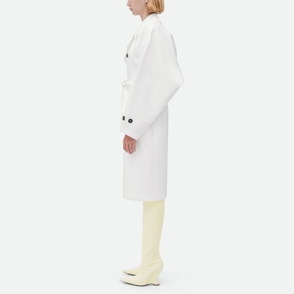 Bottega Veneta o1n1vont1224 Cotton Canvas Trench Coat in White Size XS / US 0-2 / IT 36-38 - 2 Thumbnail