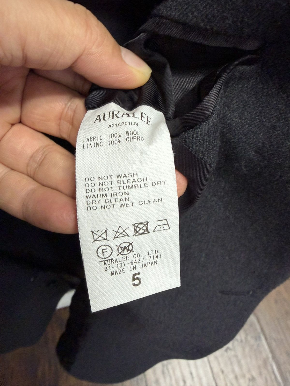 Auralee auralee melton wool jacket charcoal Size US XL / EU 56 / 4 - 9 Thumbnail