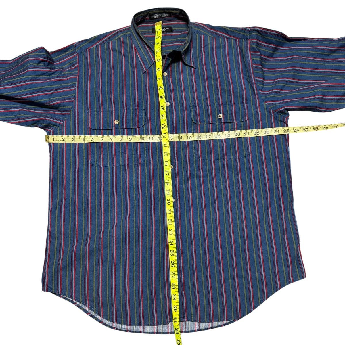 Christian Dior Monsieur Vintage Christian Dior Monsieur Striped Shirt Oversized Size US L / EU 52-54 / 3 - 14 Thumbnail
