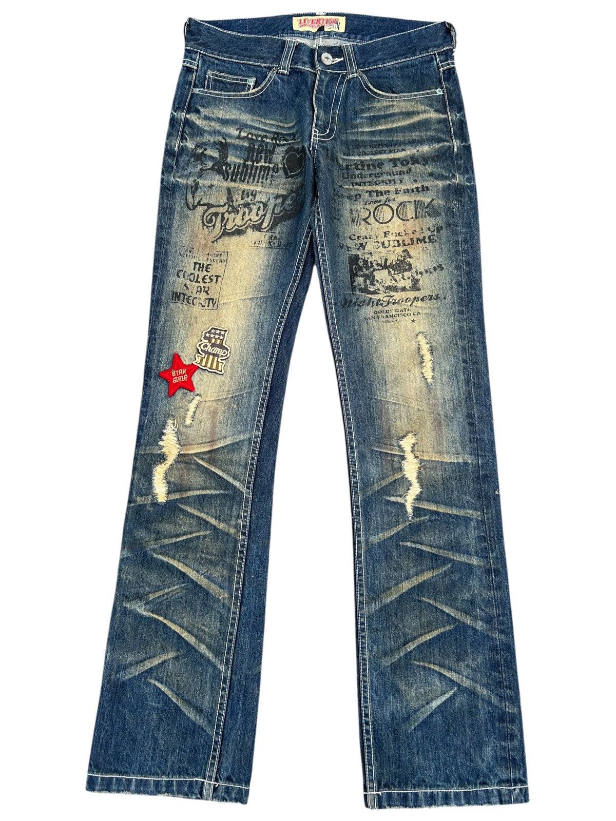 Kapital JACKROSE ROCK JAPANESE DISTRESSED DENIM JEANS Size US 31 - 1 Thumbnail