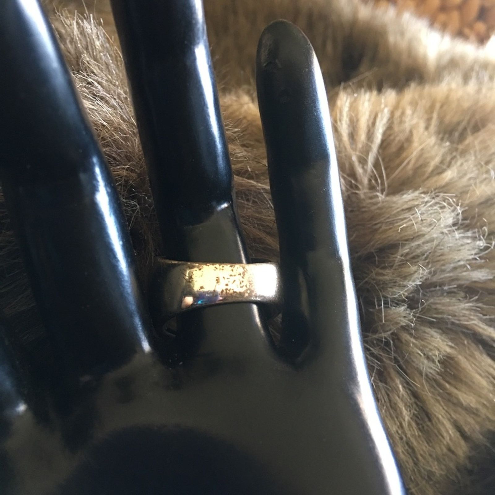 Vintage Vintage 70s ladies enamel rhinestone dome ring Size ONE SIZE - 7 Thumbnail
