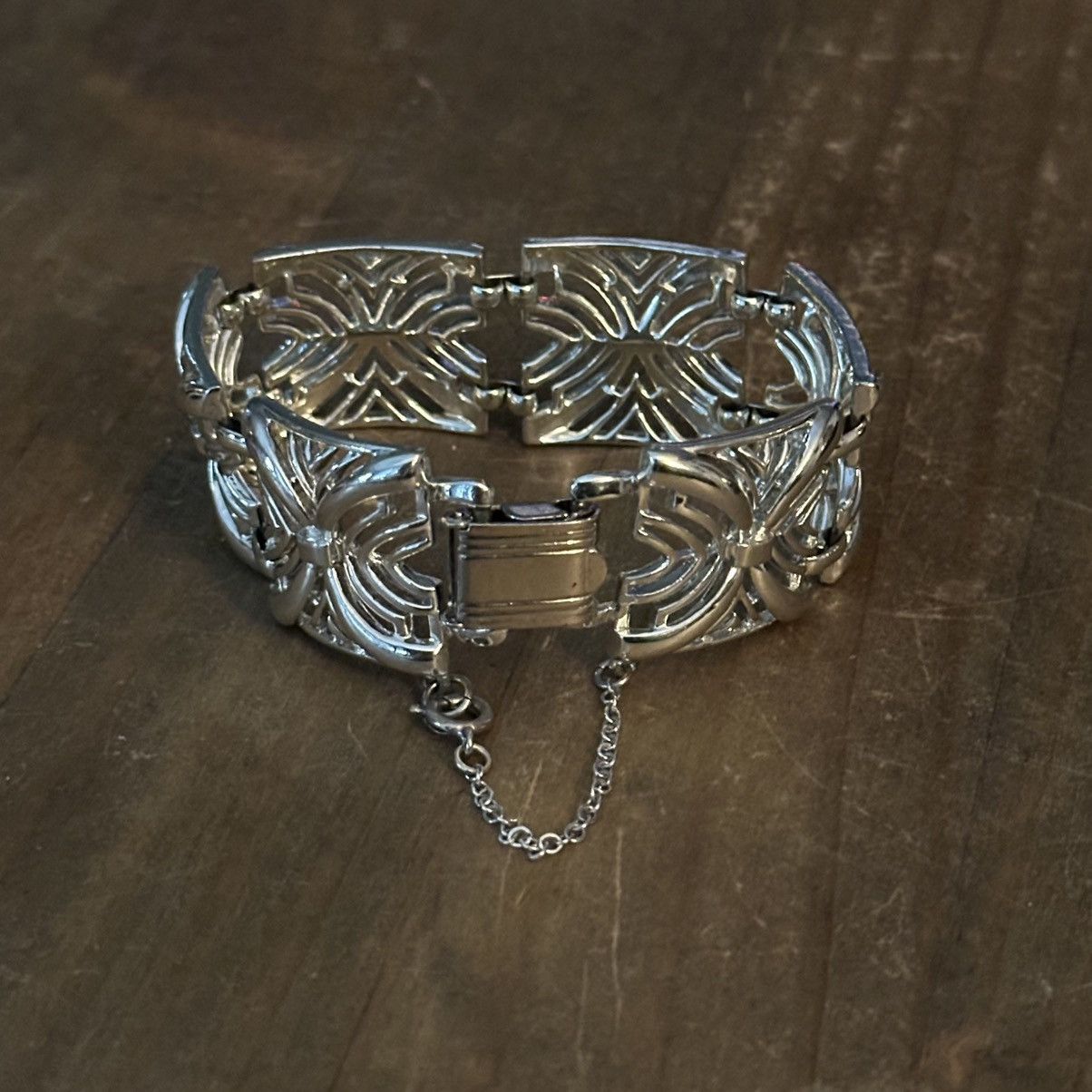 Vintage Vintage Coro Pegasus fancy filigree square link bracelet Size ONE SIZE - 4 Thumbnail