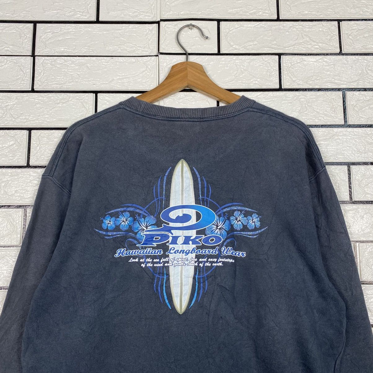 Japanese Brand 📌Vintage Sweatshirt Piko Hawaii Big Logo Size US M / EU 48-50 / 2 - 10 Thumbnail