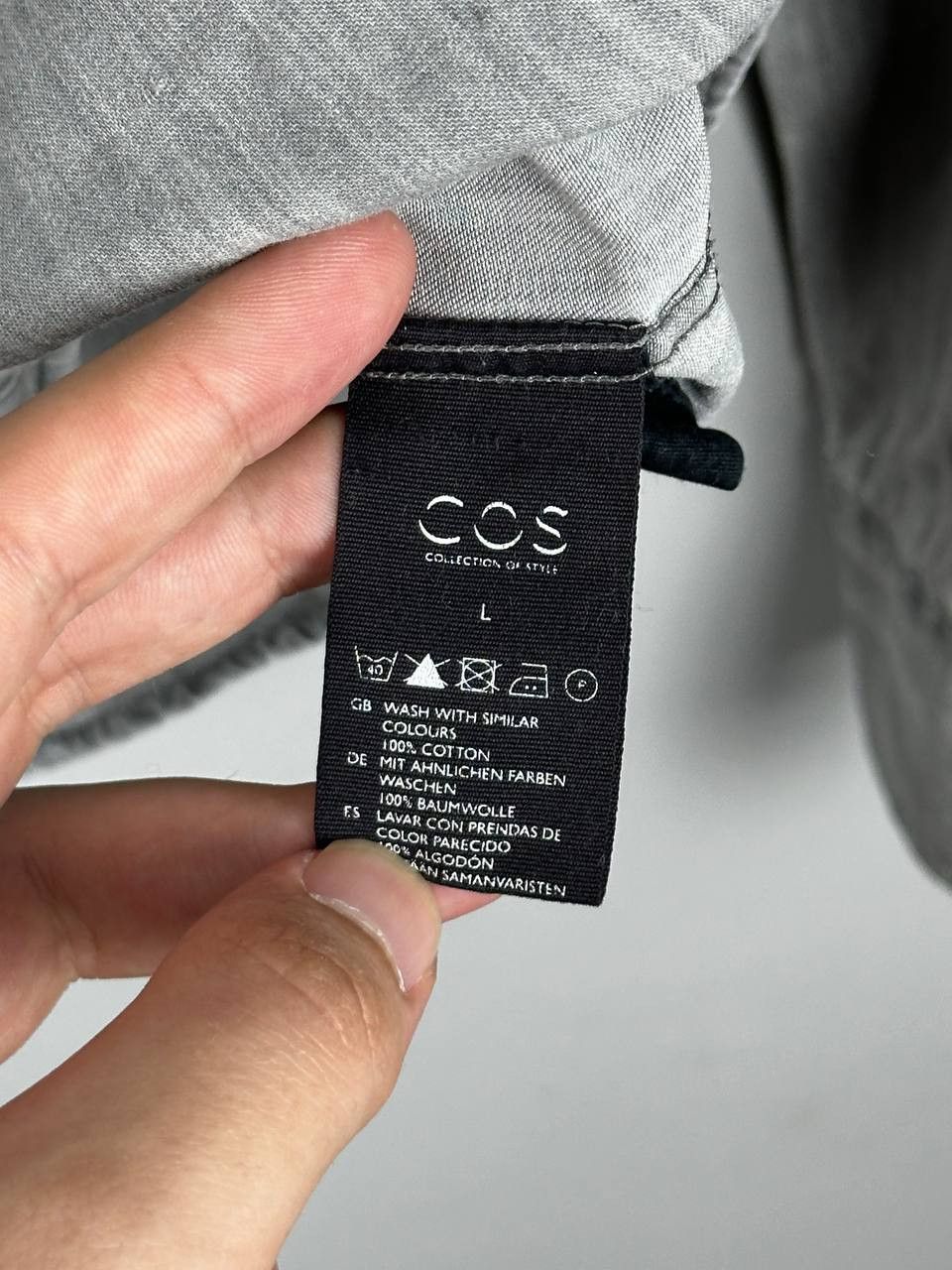 Cos COS Grey Denim Light Casual Shirt Size US L / EU 52-54 / 3 - 8 Thumbnail