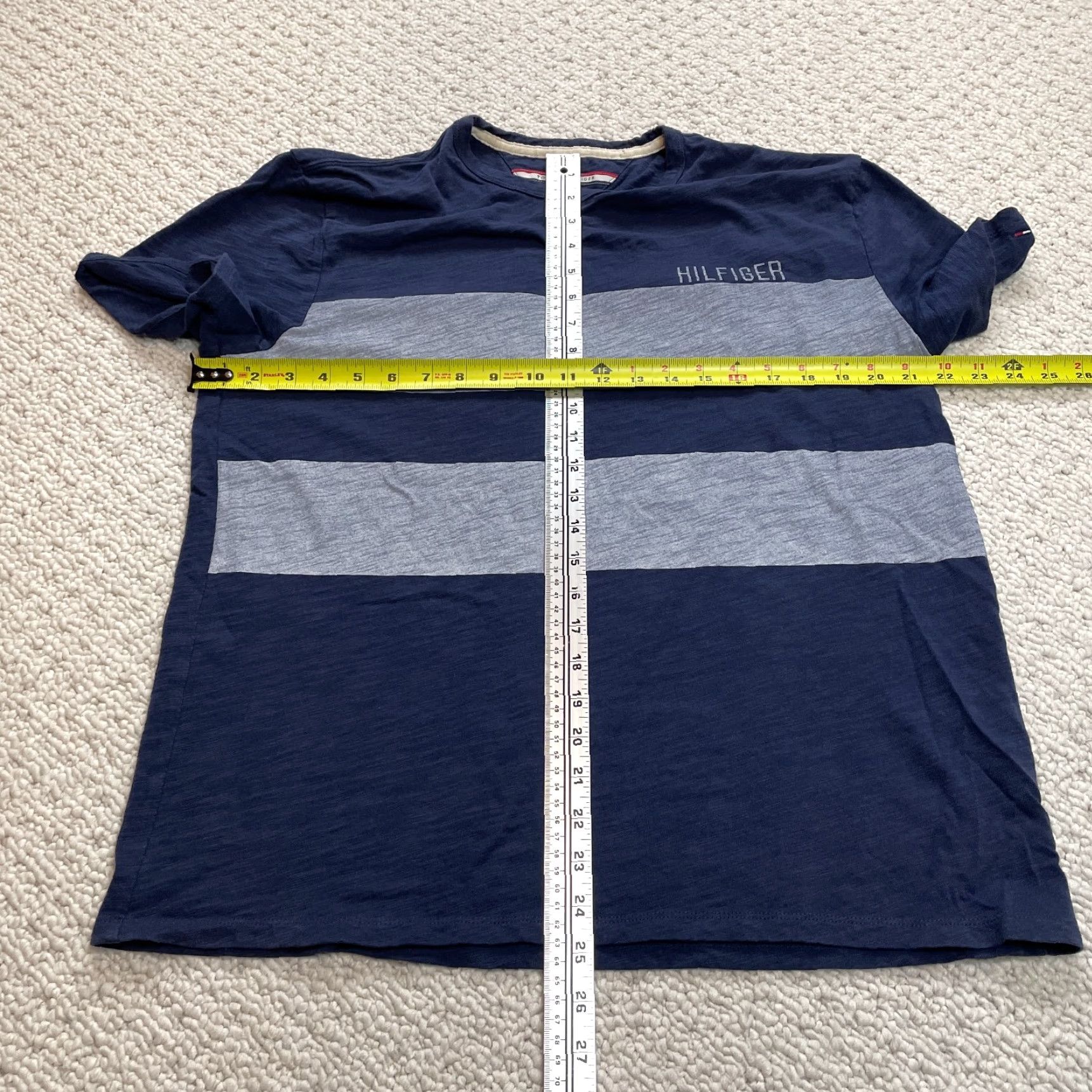 Tommy Hilfiger Tommy Hilfiger Shirt Womens Large Blue Short Sleeve Logo Cotton Tee Top Soft Size M / US 6-8 / IT 42-44 - 4 Thumbnail