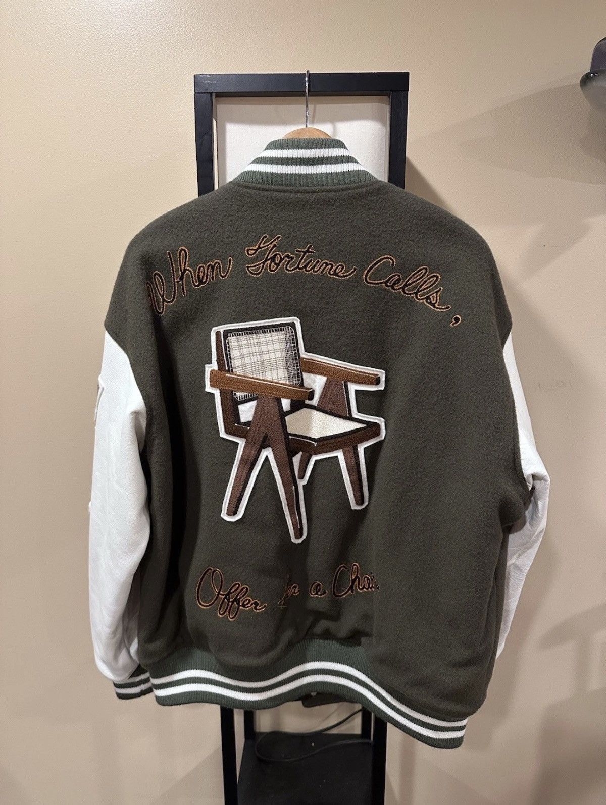 READYMADE Readymade Chair Logos Varsity Lettermen Green Jacket Size US M / EU 48-50 / 2 - 3 Thumbnail