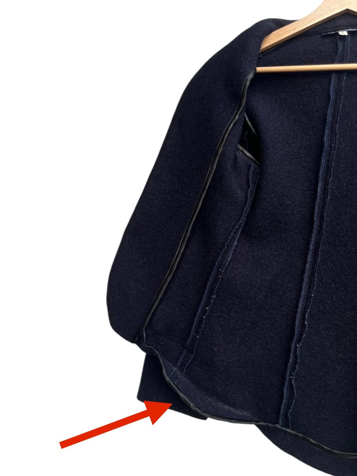 Designer × Issey Miyake Yoshi Kondo Asymmetrical Cut Wool Jacket Made in France Size S / US 4 / IT 40 - 9 Thumbnail