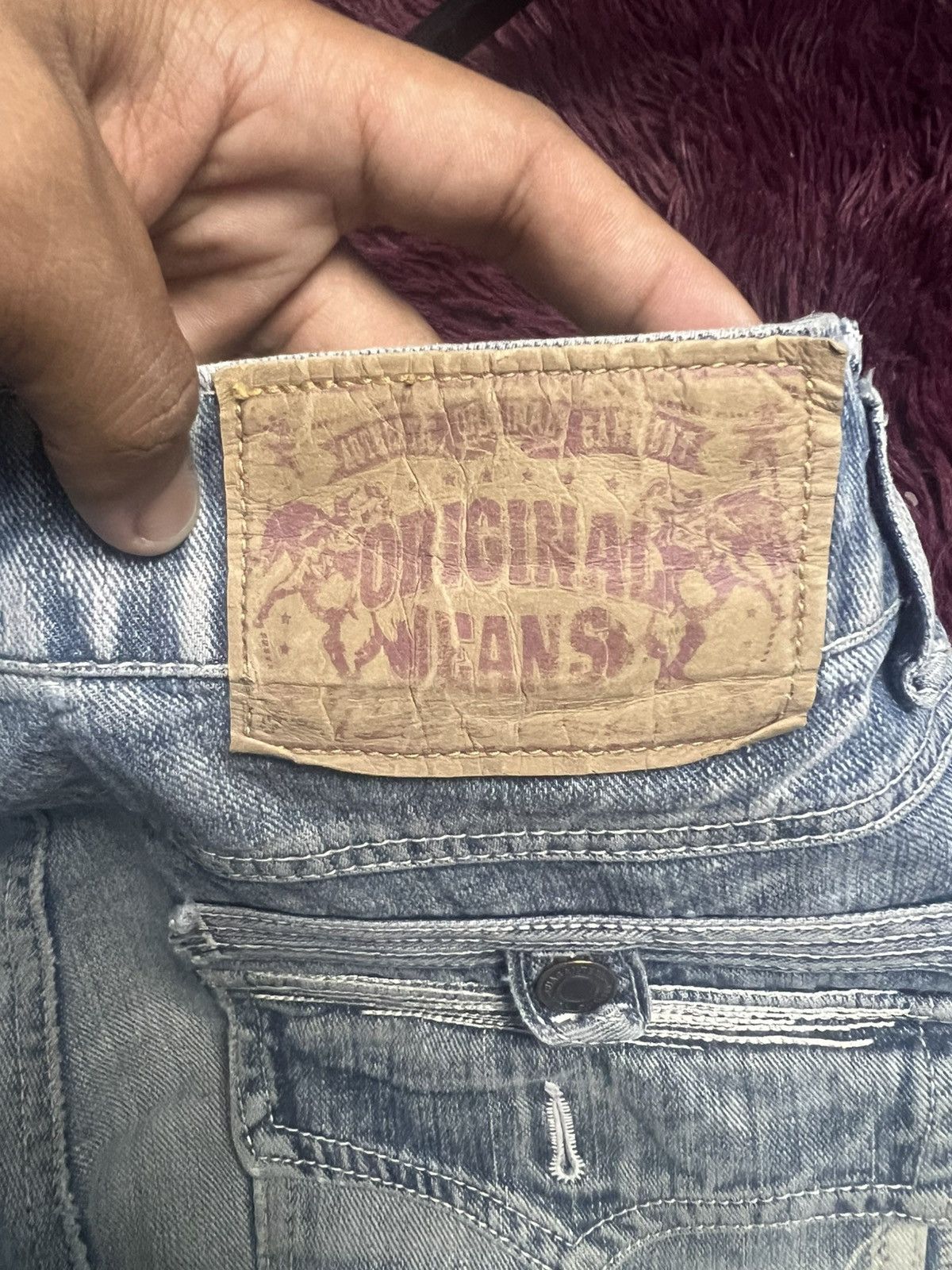 Japanese Brand Y2K Winged Skull Graphic Jeans Japanese Streetwear Denim(45) Size US 33 - 12 Thumbnail