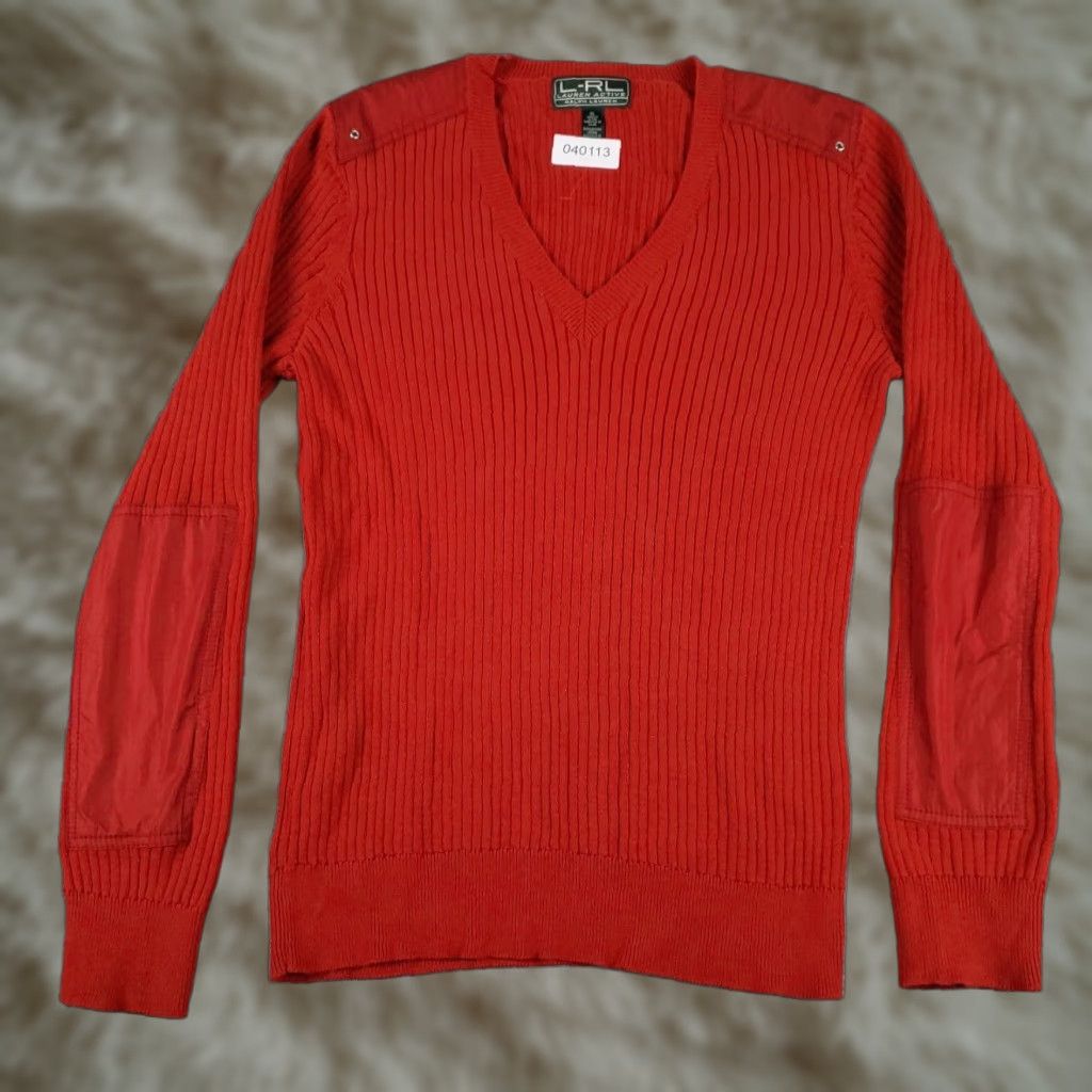 Ralph Lauren Ralph Lauren Womens XL Extra Large Red Casual Knit Pullover Sweater Size XL / US 12-14 / IT 48-50 - 1 Thumbnail