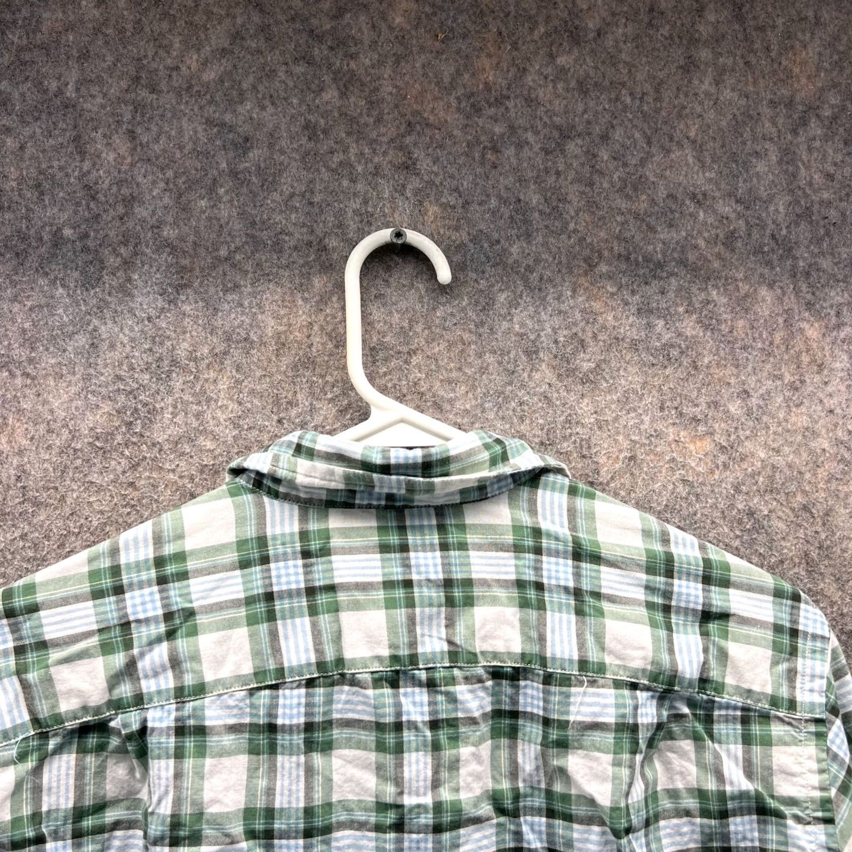 J.Crew VINTAGE J.CREW Shirt Men S Green White Plaid Button-Down Casual Dress Tailored 40 in Chest Regular Long Sleeve Mens Size US S / EU 44-46 / 1 - 2 Thumbnail