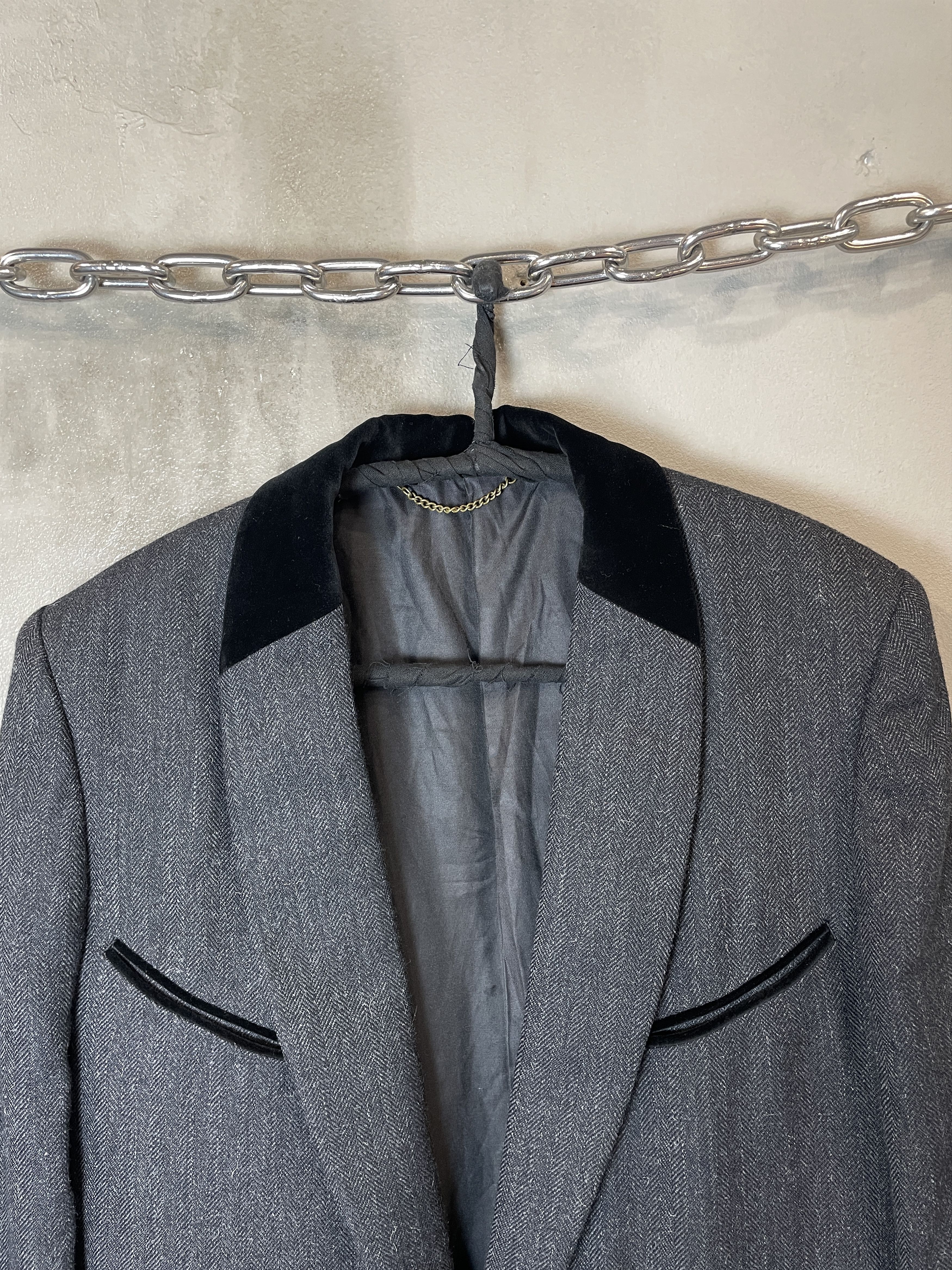 Unused UNUSED Velvet Trim Chesterfield Long Jacket Size US L / EU 52-54 / 3 - 3 Thumbnail