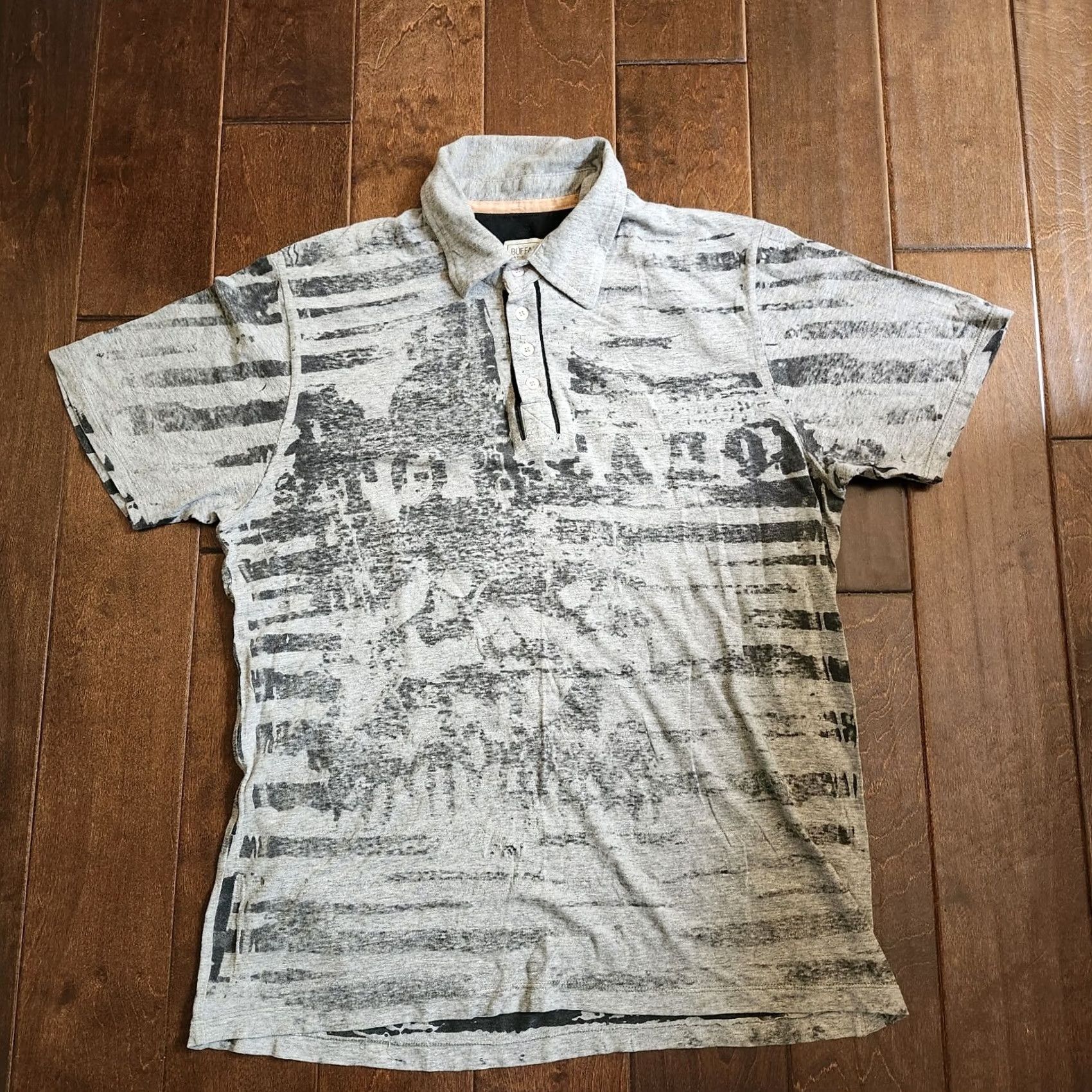 Buffalo David Bitton Buffalo David Bitton Polo Shirt - Men - L - Black - Short Sleeve - Button Closure - Cotton - Regular Fit Size US L / EU 52-54 / 3 - 2 Thumbnail