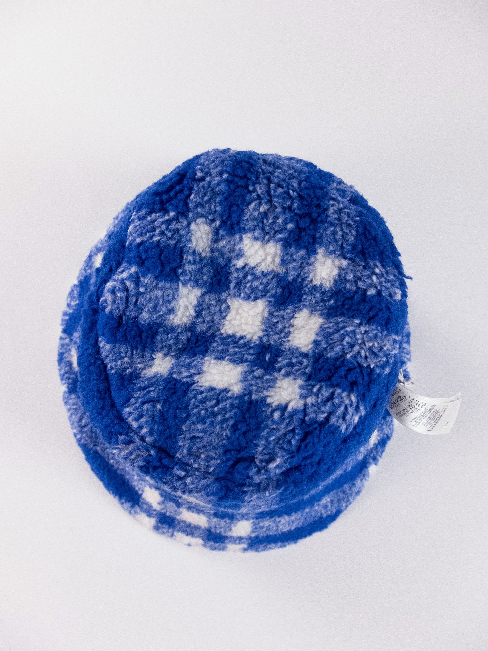 Burberry BURBERRY black blue nylon fleece check reversible bucket hat Size ONE SIZE - 7 Thumbnail