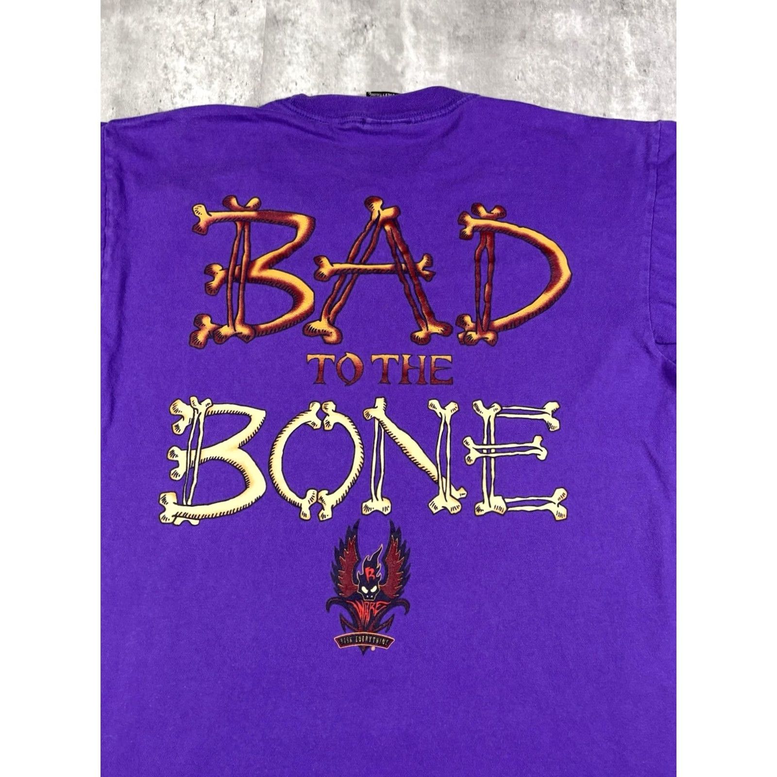 No Fear VINTAGE No Fear Shirt Mens L Purple 90s Risk Everything Bad The Bones size Size US L / EU 52-54 / 3 - 3 Thumbnail