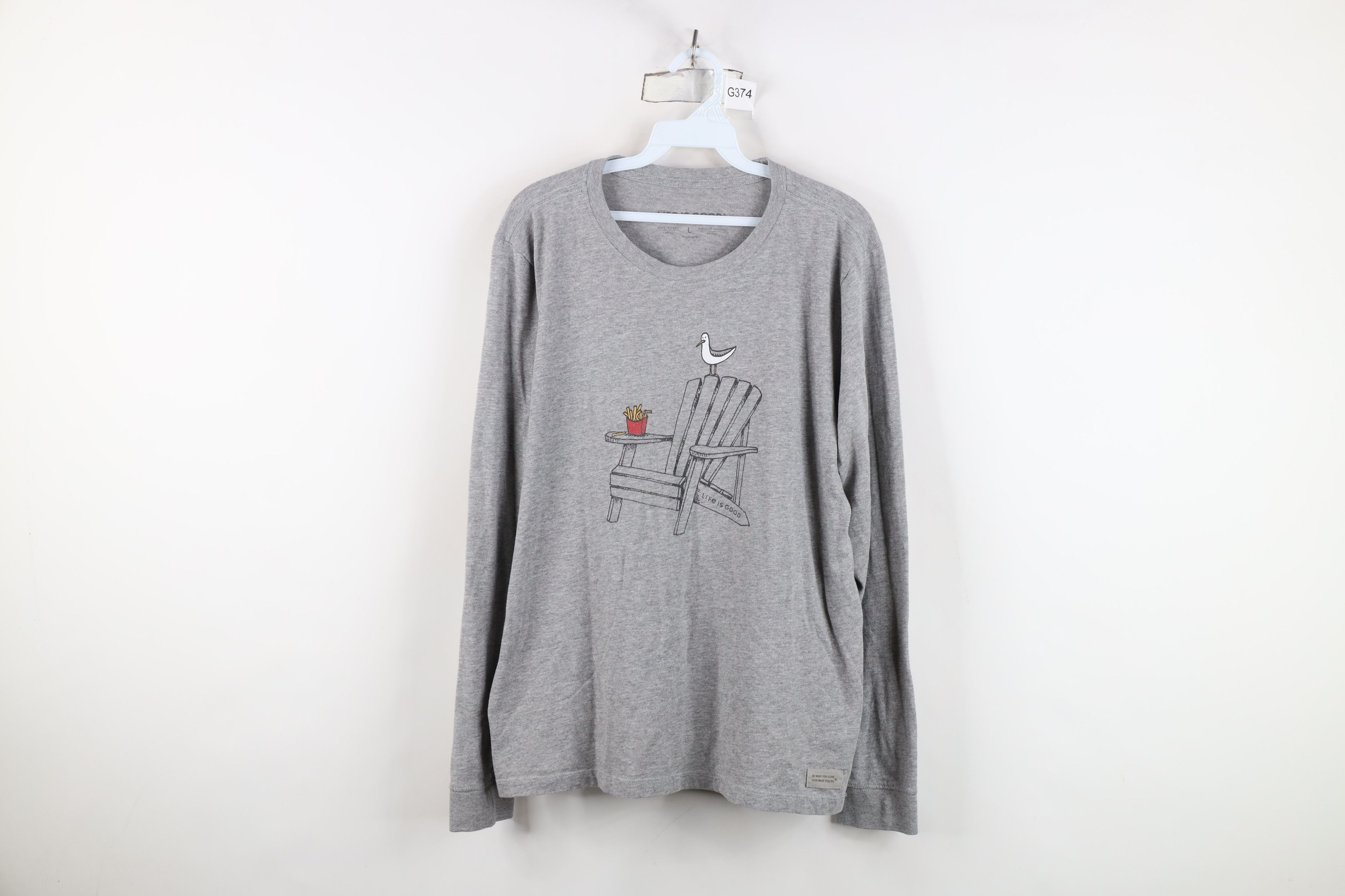 Life is Good Life Is Good Beach Chair French Fry Long Sleeve T-Shirt Size L / US 10 / IT 46 - 1 Thumbnail
