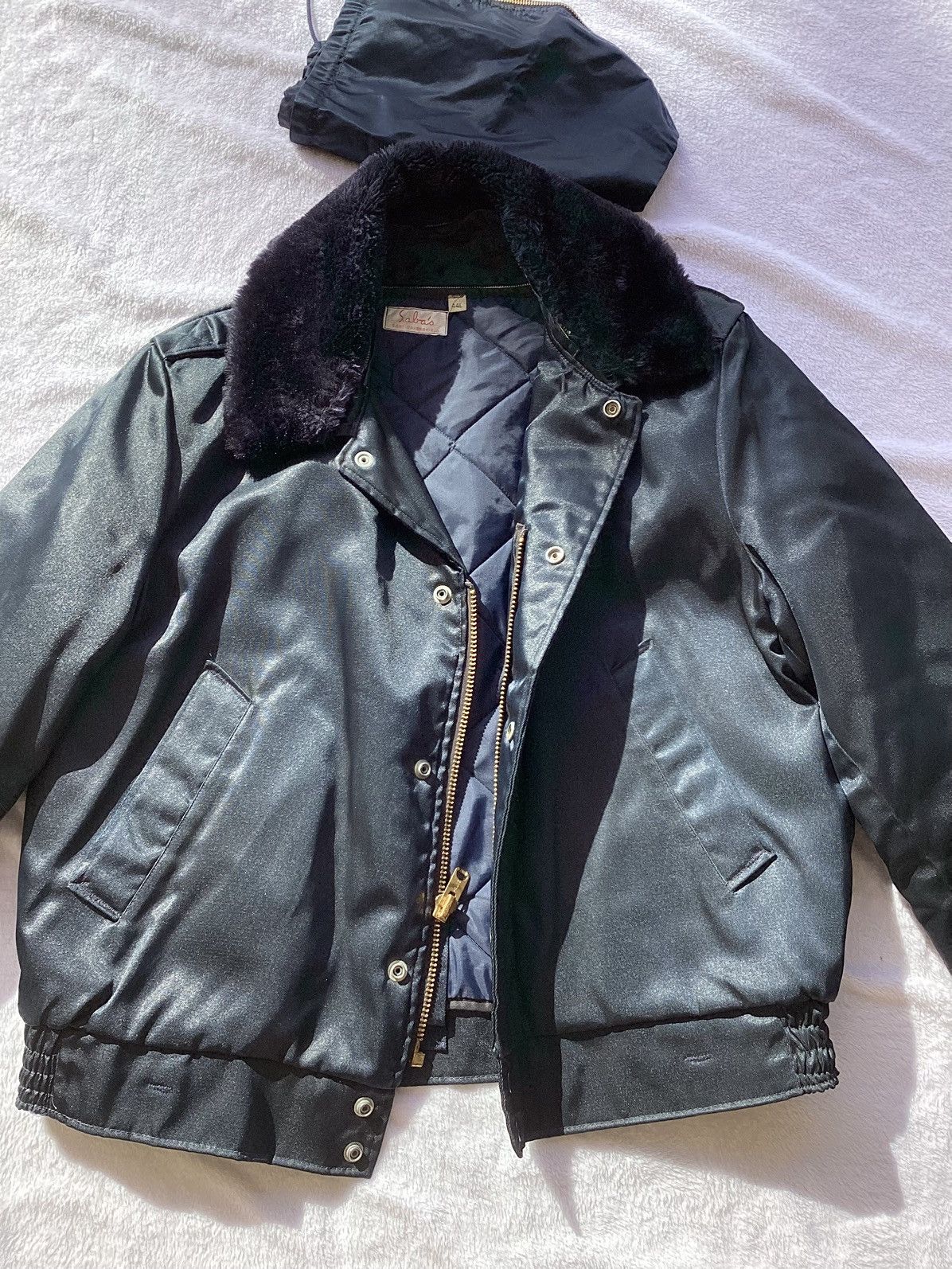 Saba × Vintage Vtg 70s/ 80s Saba East Bakerfield size 44L jacket fur collar Size US XL / EU 56 / 4 - 3 Thumbnail