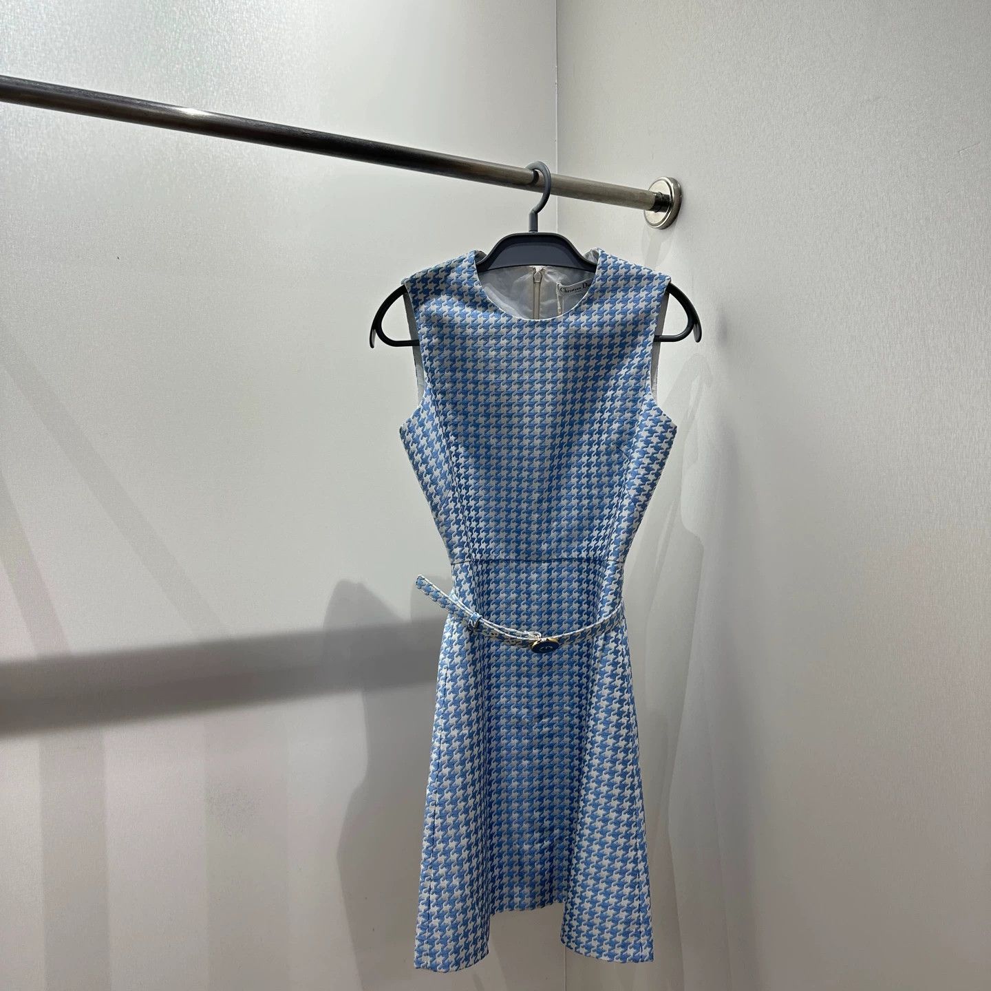 Christian Dior Monsieur Dior mar139 houndstooth CD belted dress 36 Size XS / US 0-2 / IT 36-38 - 1 Thumbnail