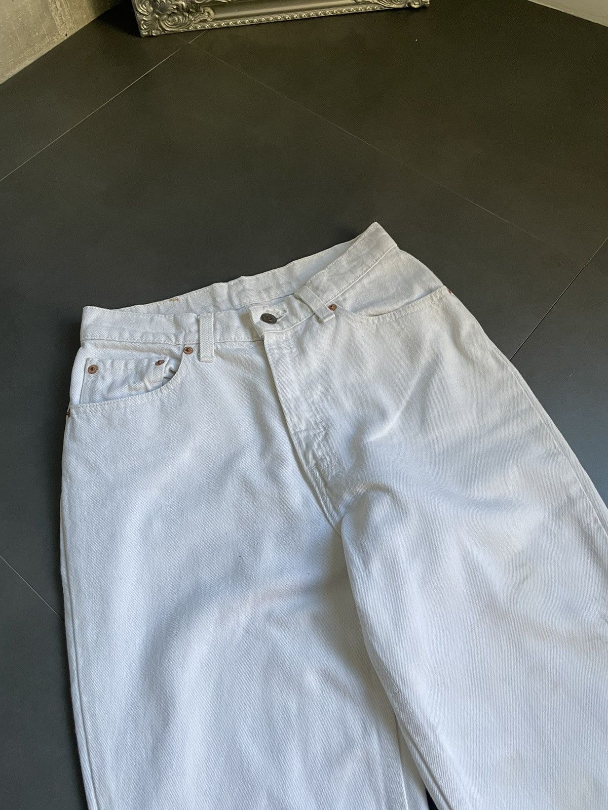 Levi's Vintage Levi’s Baggy White Perfect Faded Jeans Size 28" / US 6 / IT 42 - 7 Thumbnail