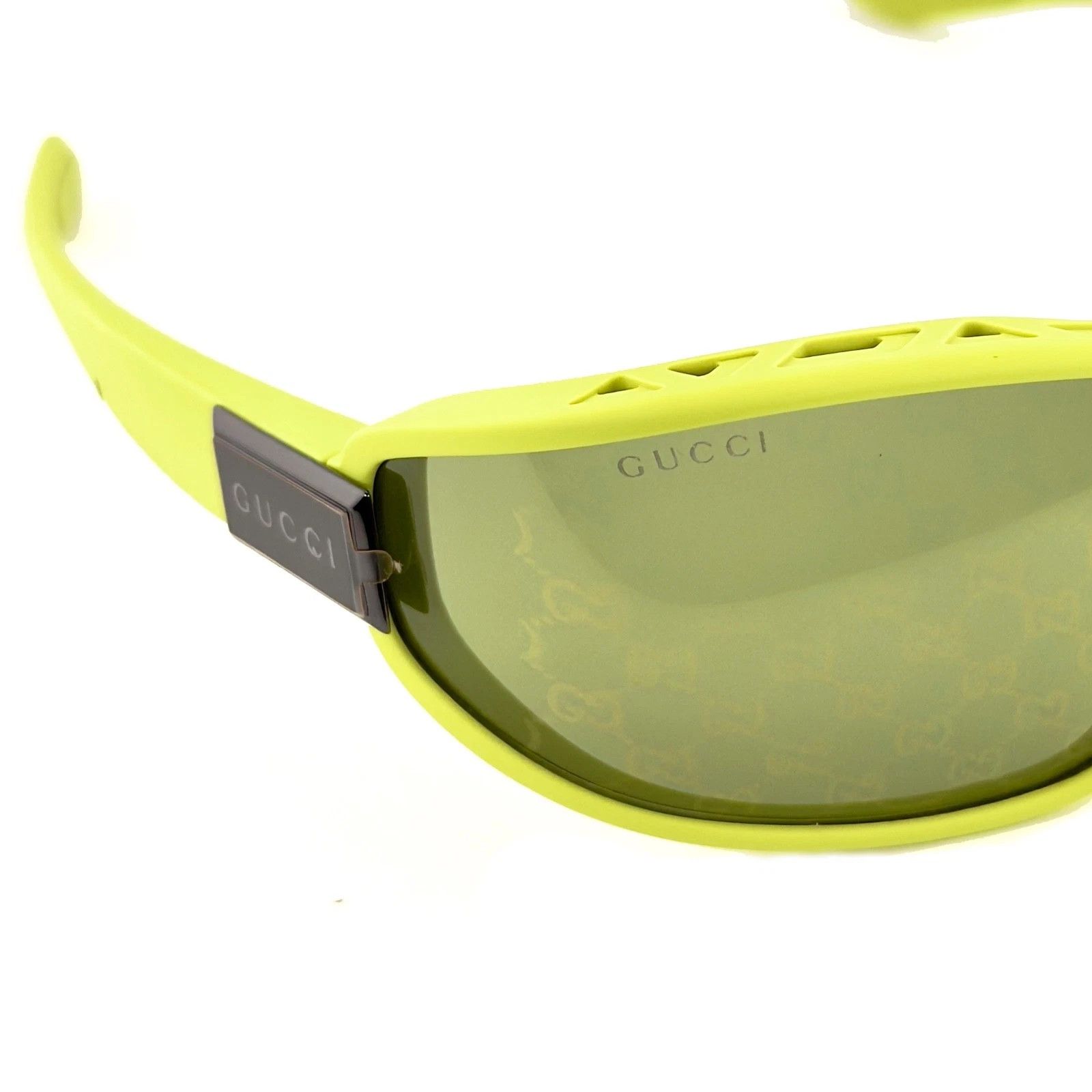 Gucci GUCCI GG2011S Acid 2011 Guccissima Print Mirror Sunglasses Size ONE SIZE - 8 Thumbnail