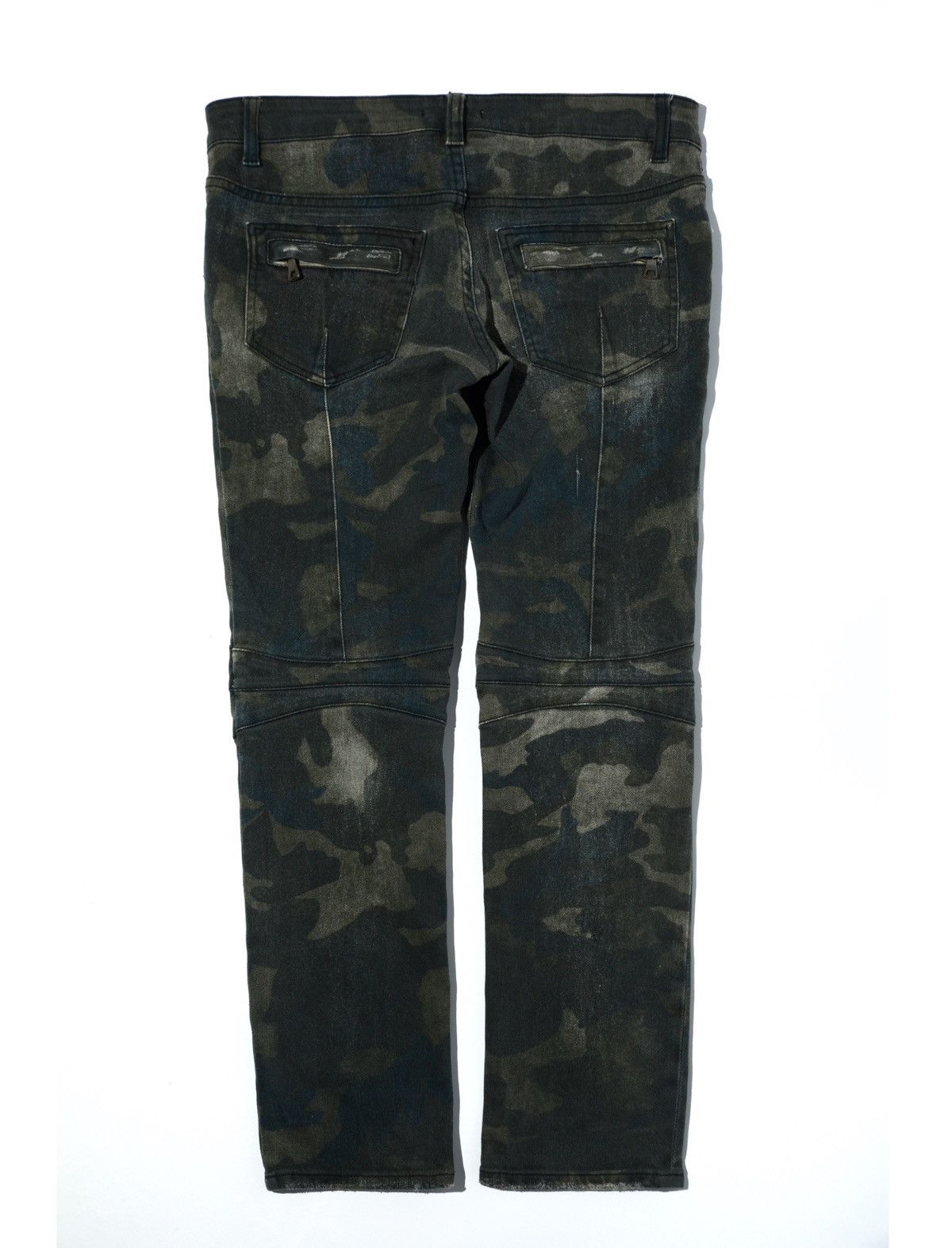 Balmain Balmain SS10 Skinny Low Waist Camo Biker Jeans by Decarnin Size US 30 / EU 46 - 3 Thumbnail