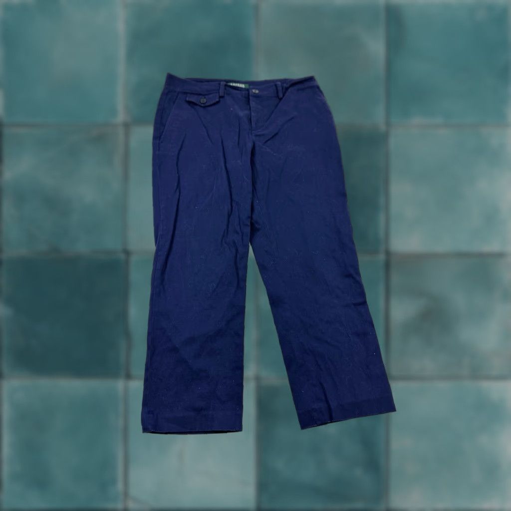 Ralph Lauren VINTAGE LRL Ralph Lauren Pants Women’s 8 Blue Capri Office Siren Size 30" / US 8 / IT 44 - 1 Thumbnail