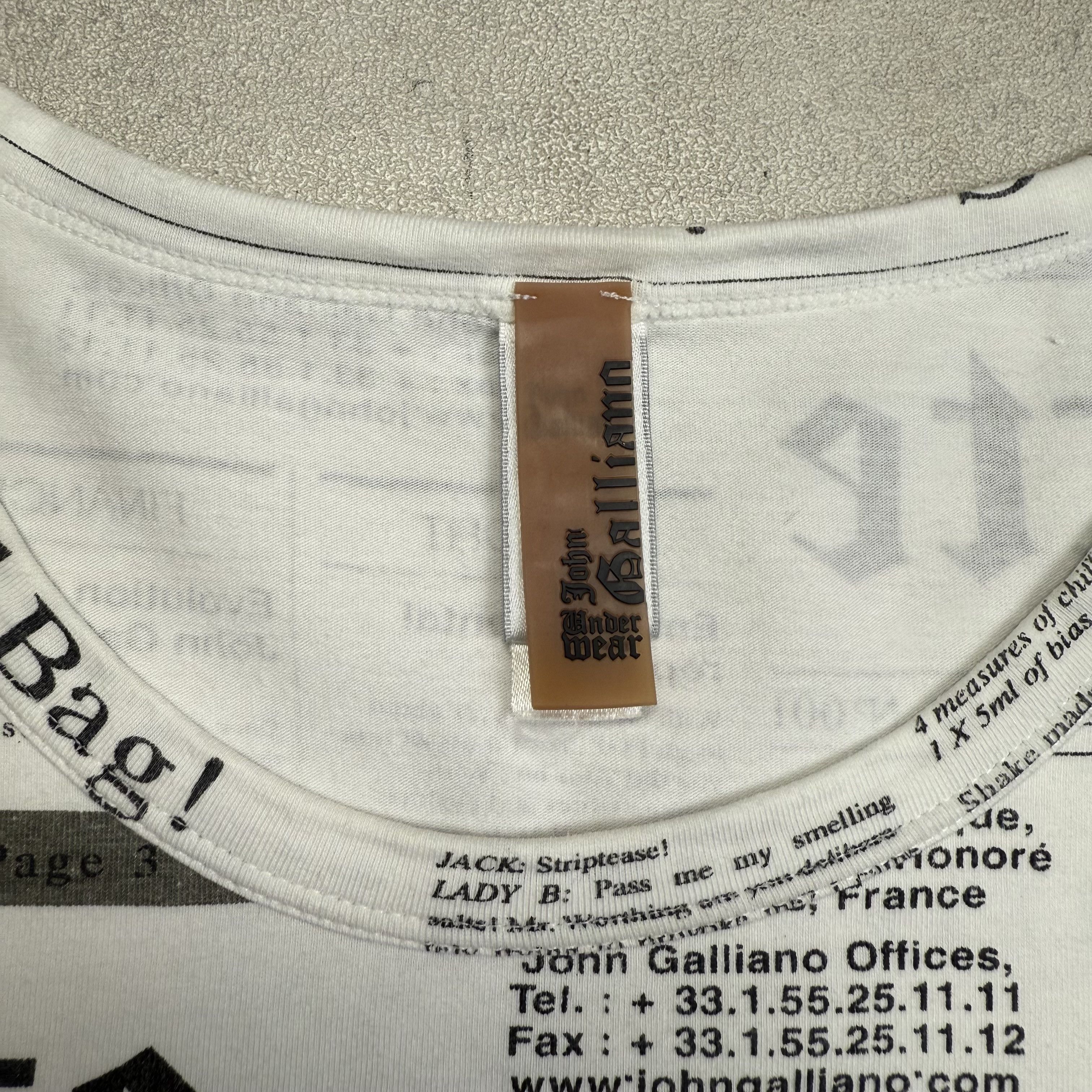 John Galliano John Galliano Gazette Newspaper Tshirt Size US XS / EU 42 / 0 - 7 Thumbnail