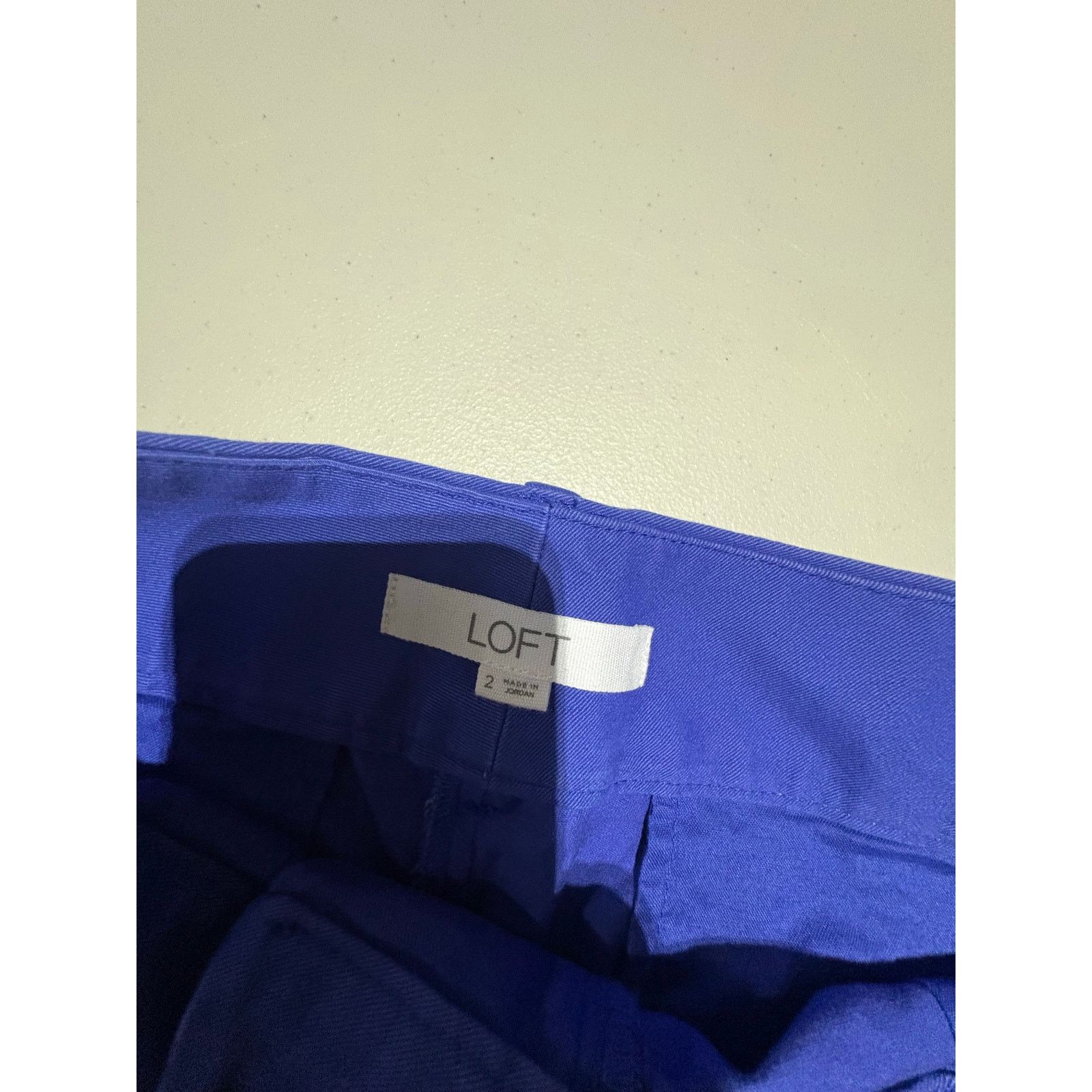 Loft LOFT Riviera Womens Blue Chino Shorts Size 2 Cotton Size 26" / US 2 / IT 38 - 4 Thumbnail