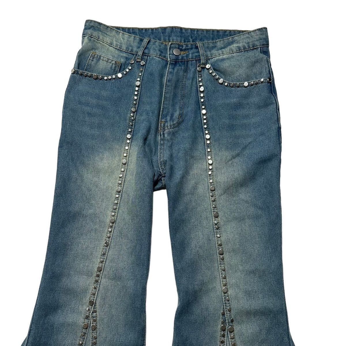Vintage Studded flared denim Size US 34 / EU 50 - 5 Thumbnail