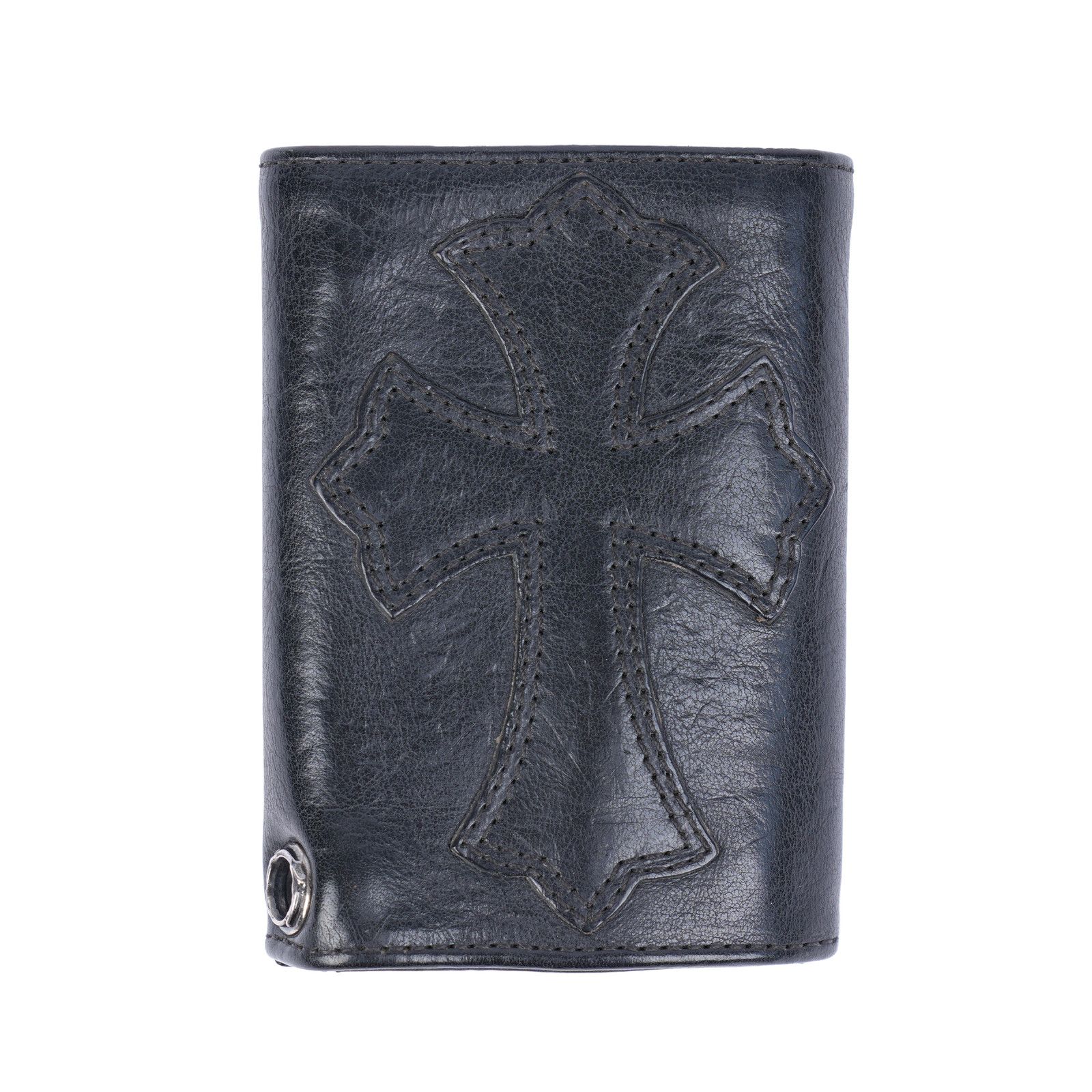 Chrome Hearts CHROME HEARTS BLACK CROSS PATCH SNAP WALLET | Grailed