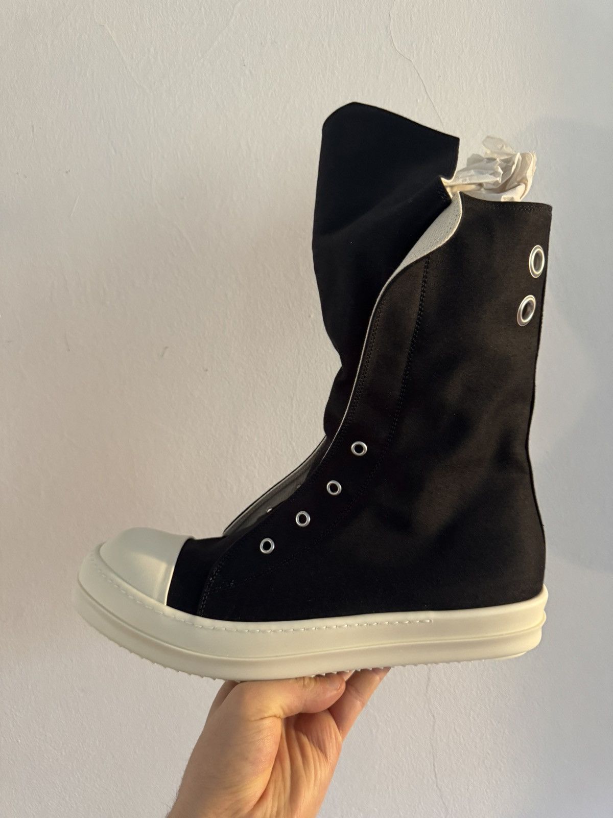 靴 Rick Owens drkshdw ramones sneakers hi Lacquered High Top Ramones in Black – SVRN