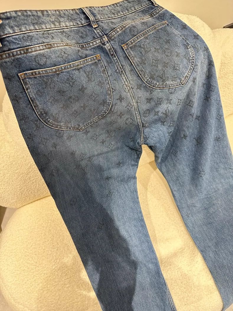 Louis Vuitton Louis Vuitton Blue full-print jeans 2505-Nextarrow Size US 32 / EU 48 - 4 Thumbnail