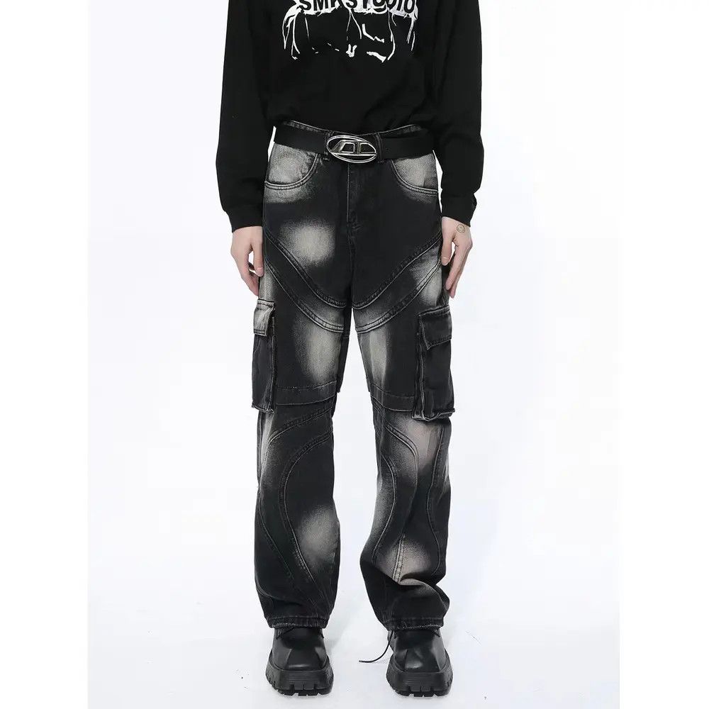 Japanese Brand × Jean Tie-Dye Design Street Hip Hop Jeans Size US 33 - 1 Thumbnail