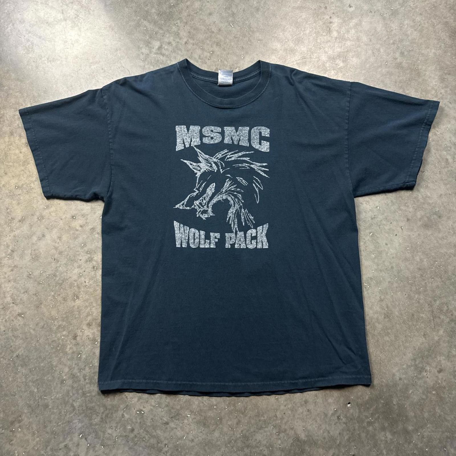 Other MSMC Wolf Pack Vintage Y2k Navy T-shirt Size US XL / EU 56 / 4 - 1 Thumbnail