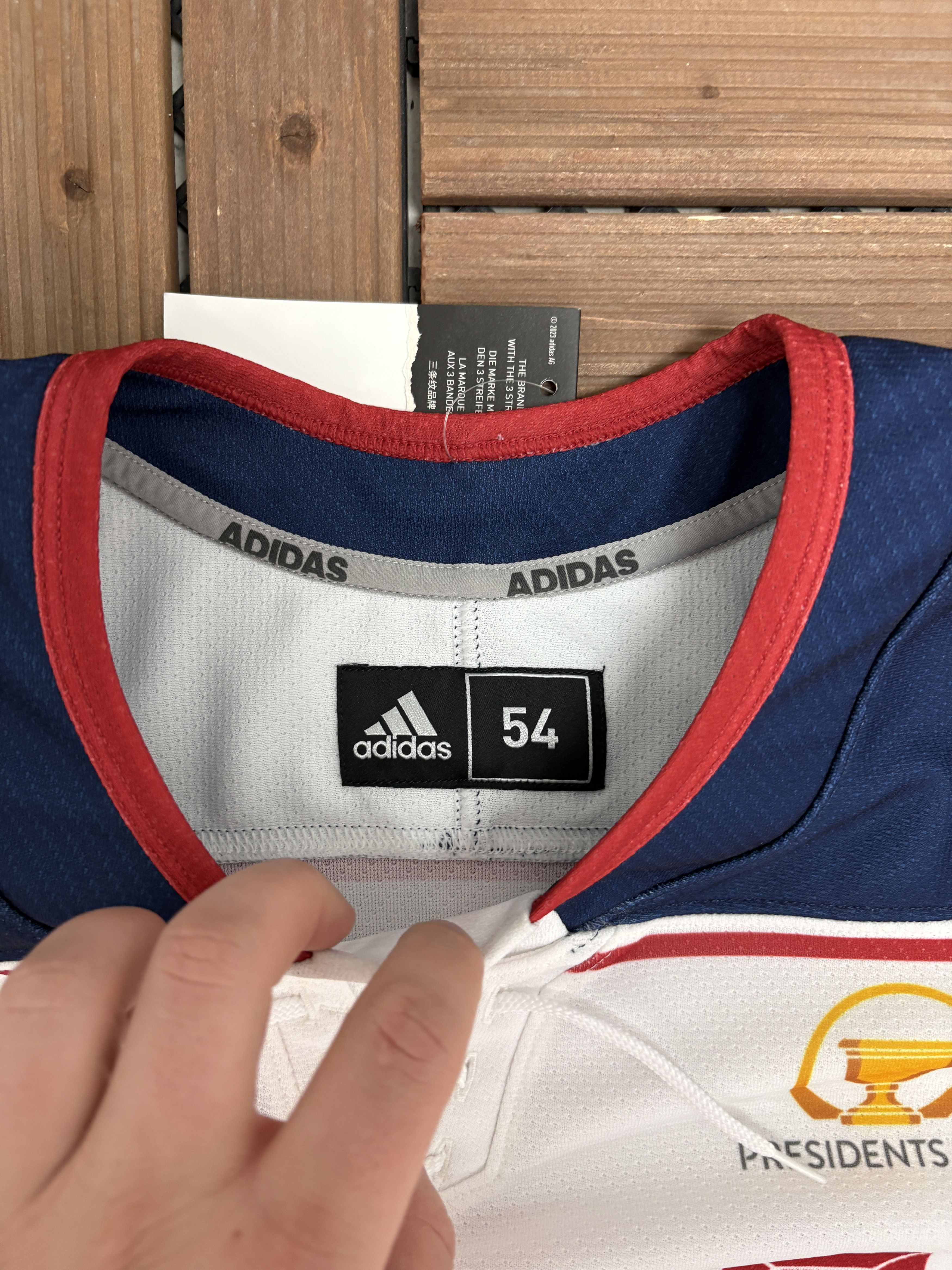 Adidas USA Presidents Cup White Hockey Jersey Size US XL / EU 56 / 4 - 6 Thumbnail