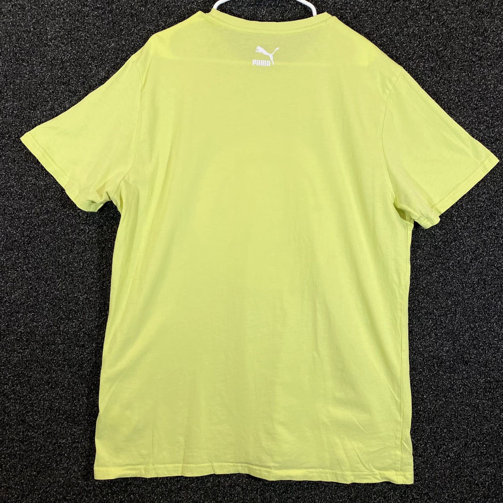 Puma PUMA Shirt Mens XL Yellow Upside Down Smiley Face Emoji Upside Down Size US XL / EU 56 / 4 - 5 Thumbnail
