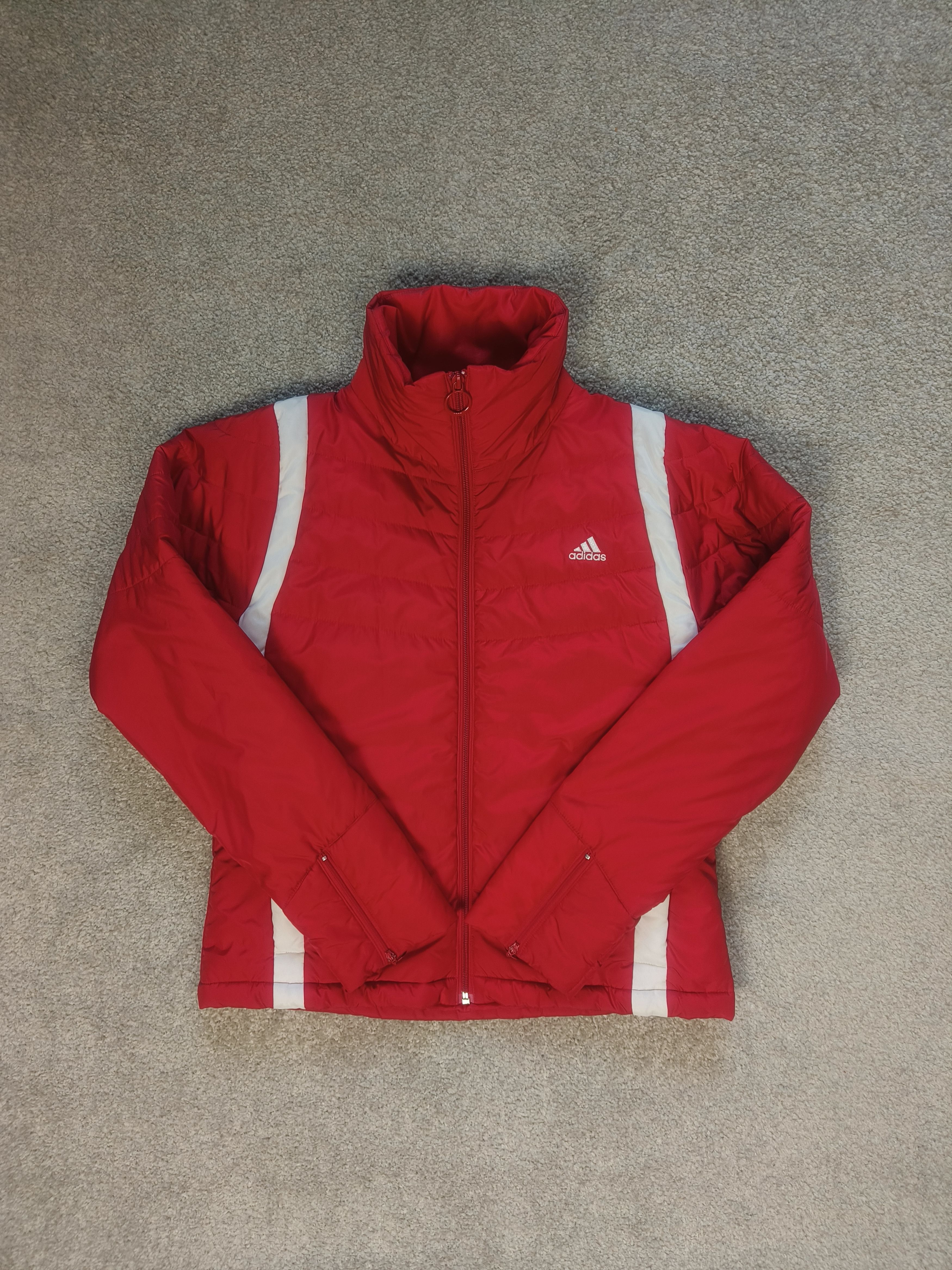 Adidas Adidas Red Women's Tracksuit Top Colourblock Puffer Jacket Size M / US 6-8 / IT 42-44 - 1 Thumbnail