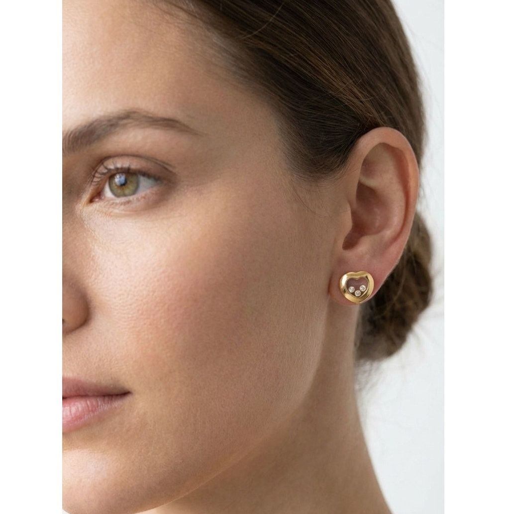 Chopard Chopard Happy Diamonds Heart Stud Earrings 18K Yellow Gold Size ONE SIZE - 7 Thumbnail