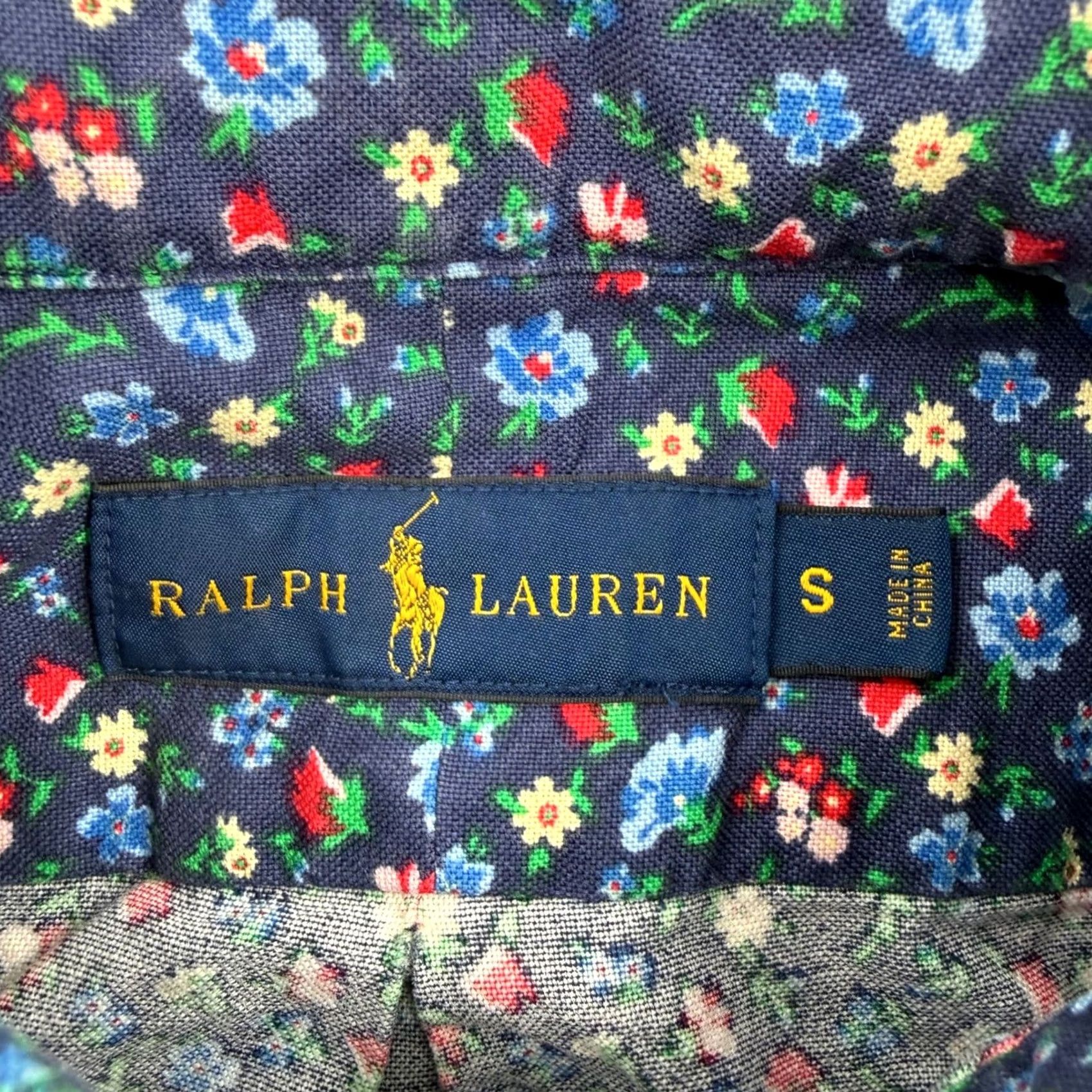 Polo Ralph Lauren Polo Ralph Lauren Mens Floral Button-Down Shirt Navy Blue Cotton Size S Size US S / EU 44-46 / 1 - 5 Thumbnail
