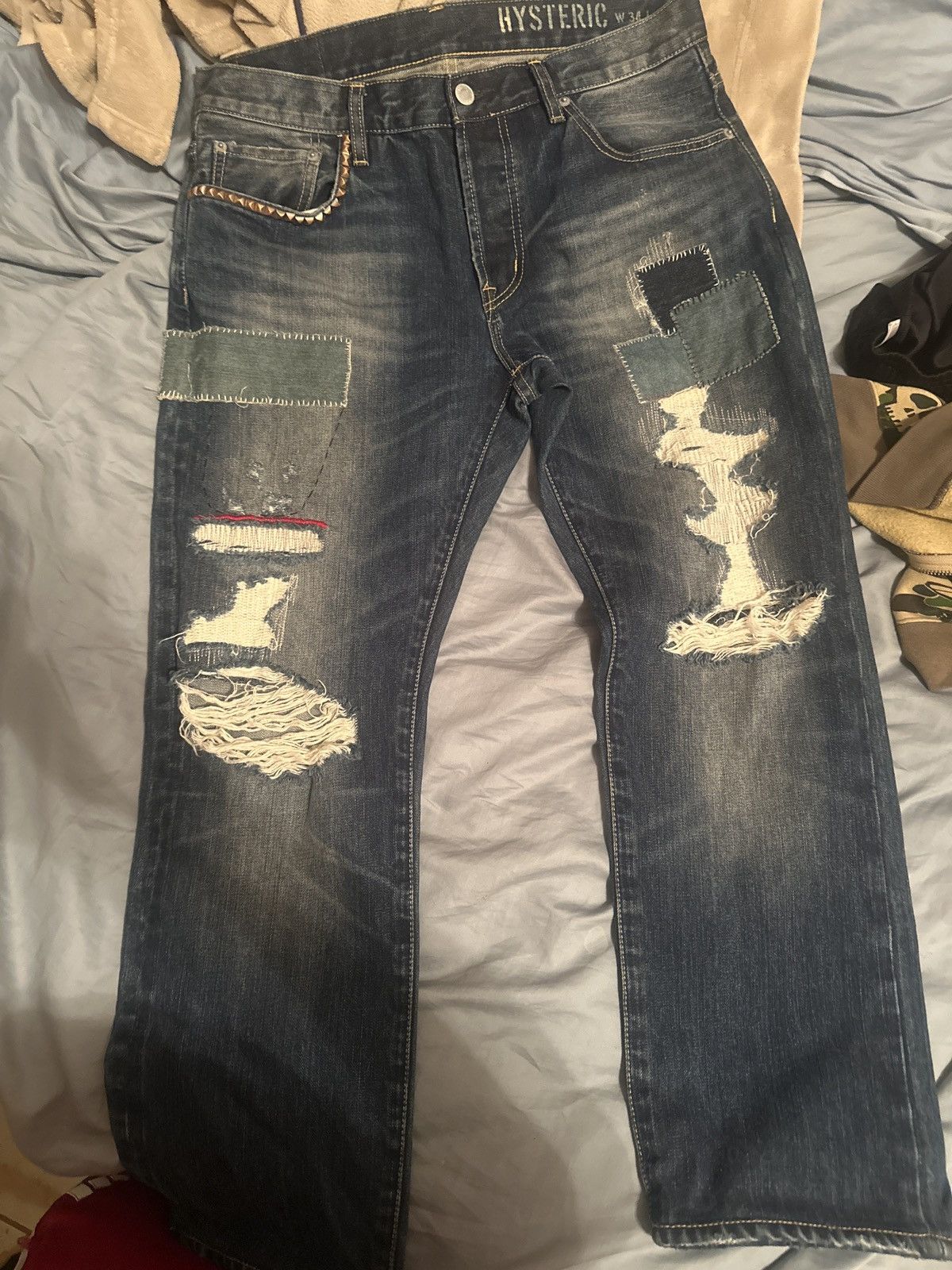 Hysteric Glamour × Japanese Brand Hysteric Glamour Patch Denim Size US 34 / EU 50 - 2 Thumbnail