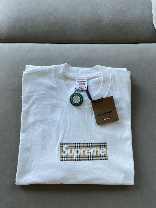 Supreme Supreme Burberry Box Logo Tee | Grailed