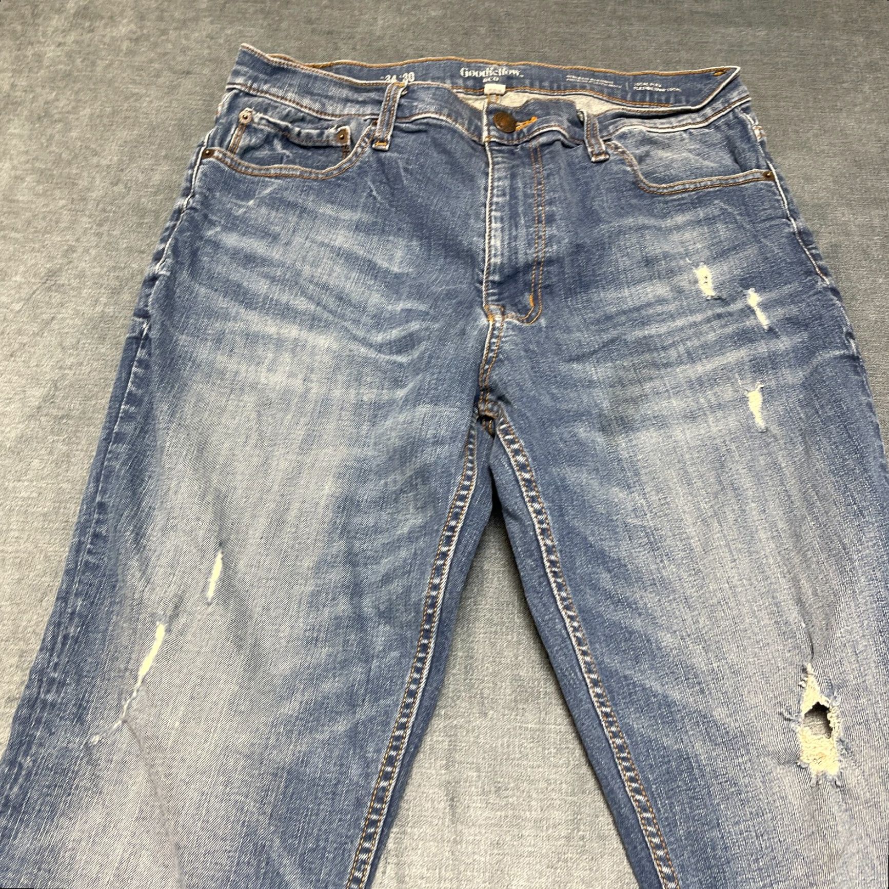 Vintage Goodfellow & Co Jeans Mens 34x30 Blue Denim Stretch Total Flex Athletic Straight Jeans Mens 34x30 Blue Denim Stretch Total Flex Athletic Straight Size US 34 / EU 50 - 4 Thumbnail