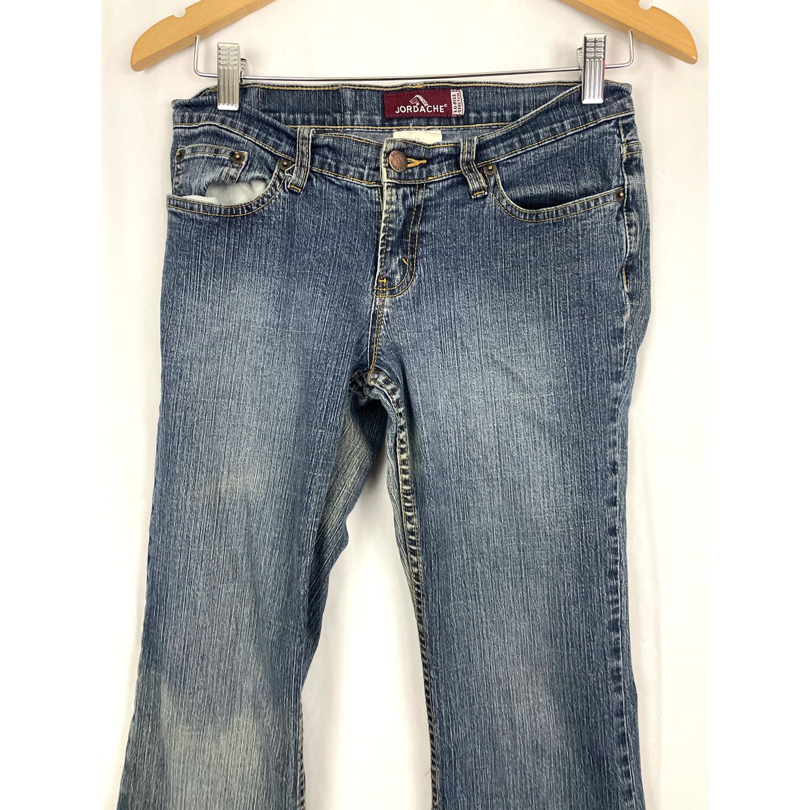 Jordache VTG Jordache Jeans Bootcut 26" Low Rise Stretch Y2K 2000's Size 28" / US 6 / IT 42 - 4 Thumbnail