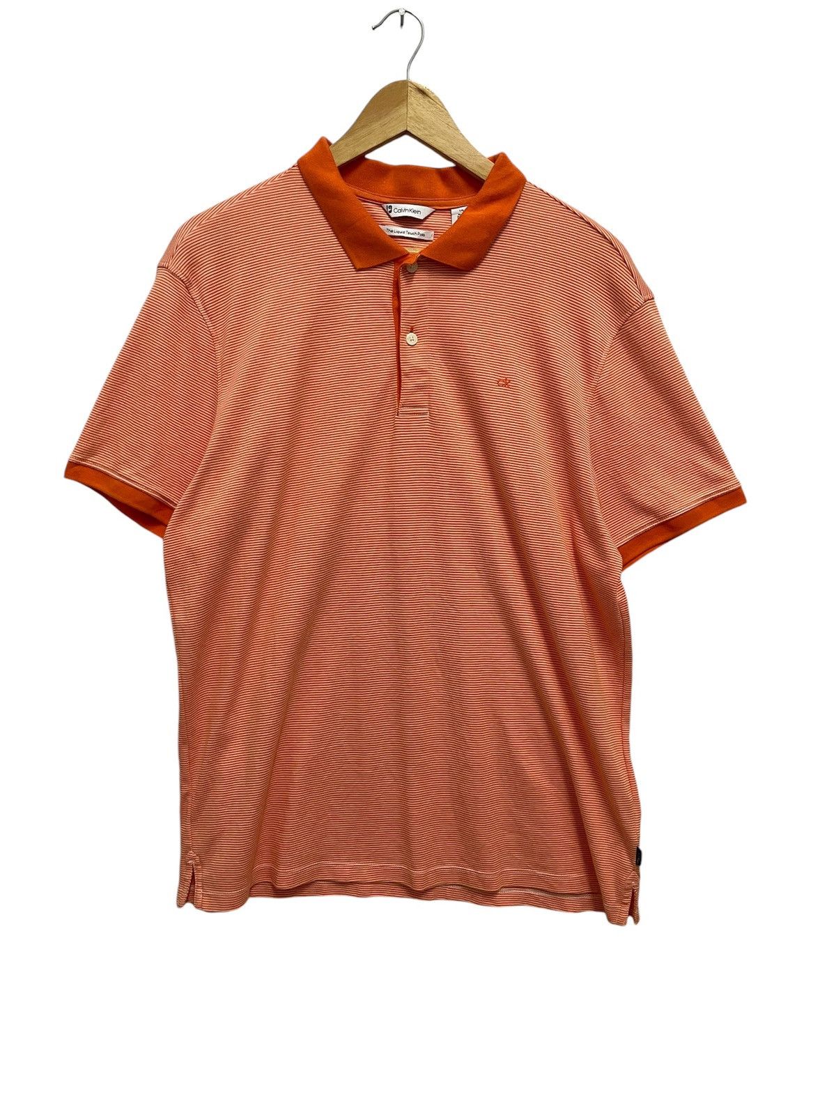 Calvin Klein Calvin Klein Polo shirt Striped Orange Size US L / EU 52-54 / 3 - 1 Thumbnail