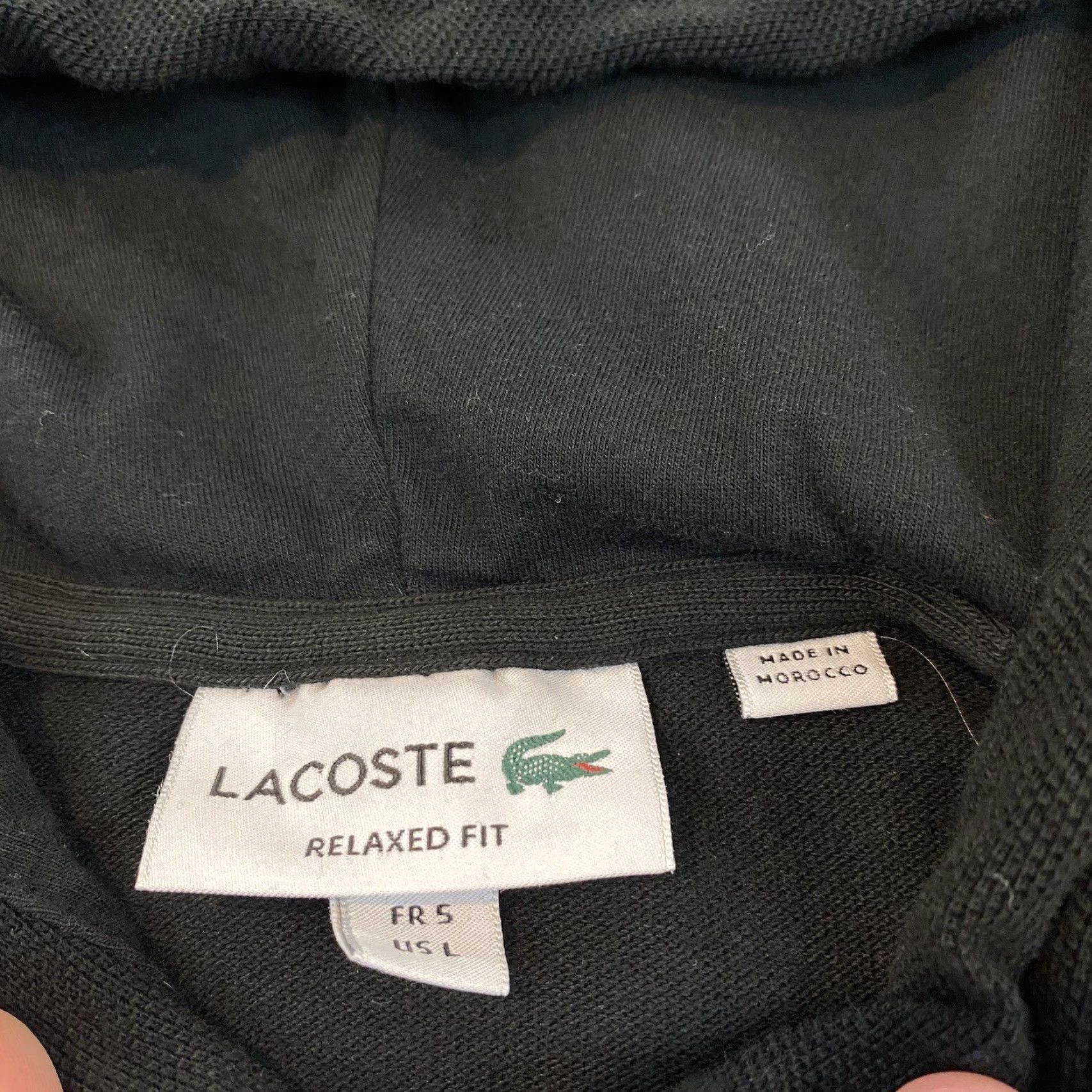 Lacoste LACOSTE Hoodie Mens Large Black Crocodile Embroidered Logo Sweatshirt SH6781 Size US L / EU 52-54 / 3 - 3 Thumbnail