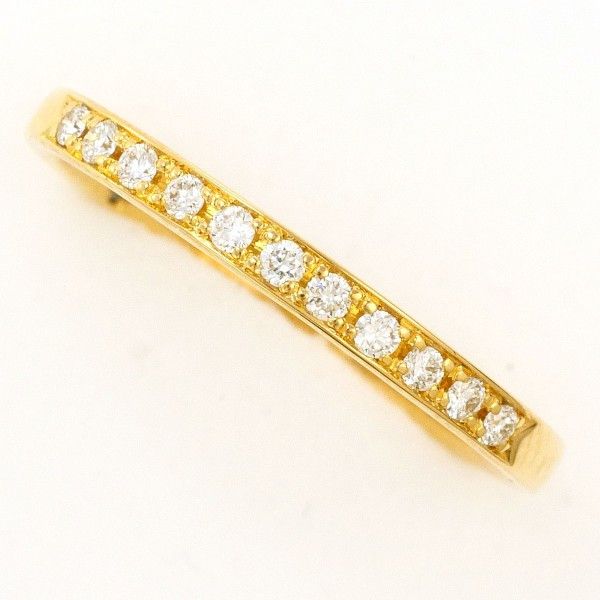 Luxuness 4 K18Yg Ring Diamond Aquamarine Jewelry Metal Ring in Gold, Women's