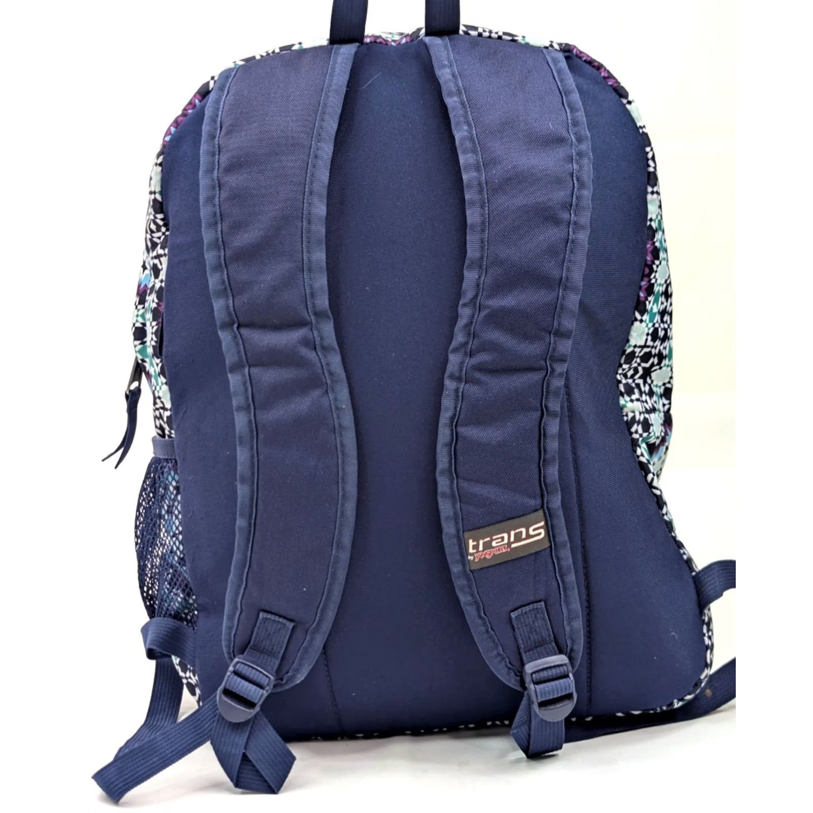 Jansport VINTAGE Trans by JanSport SuperMax Backpack Kaleidoscope Blue Purple w Laptop Pocket Size ONE SIZE - 6 Thumbnail