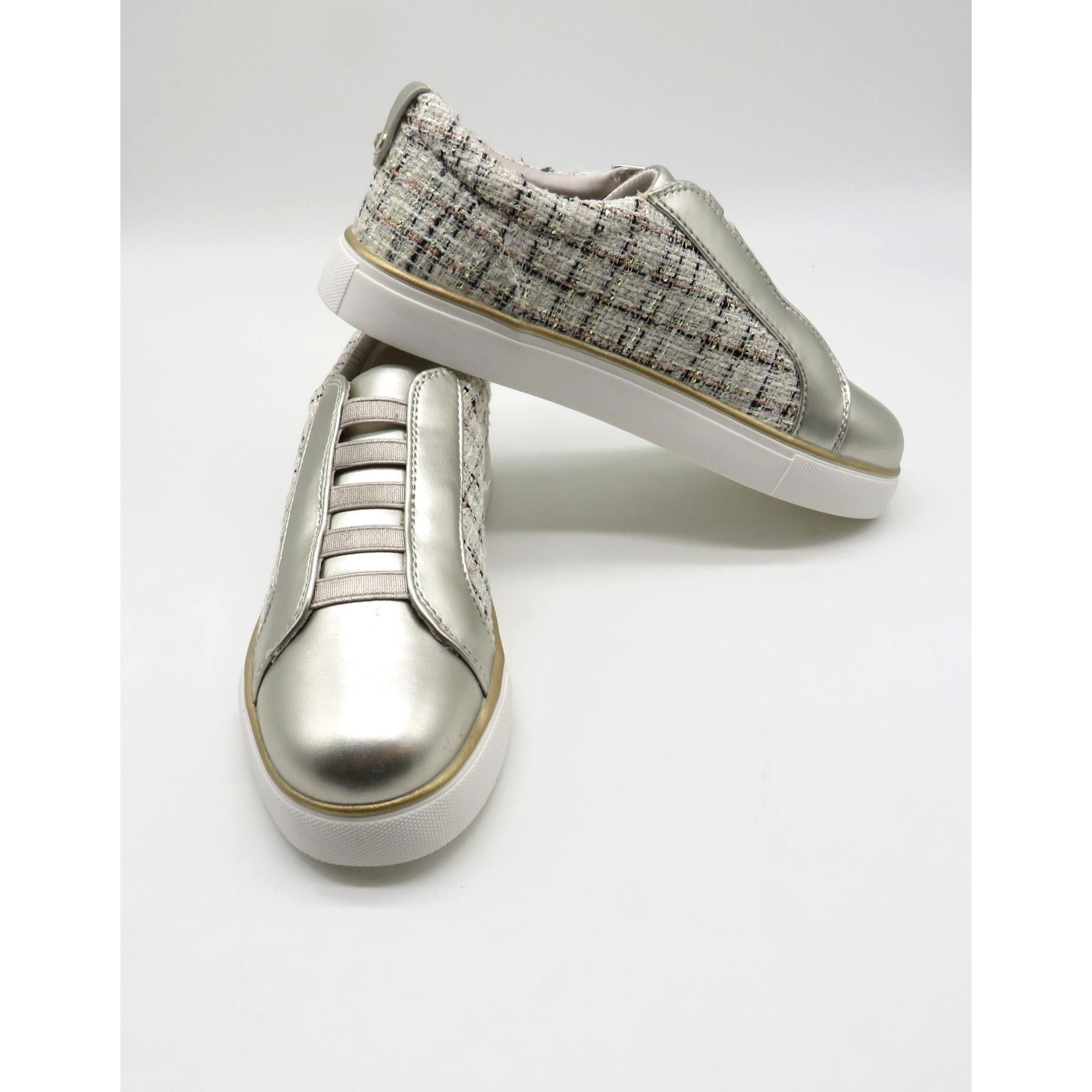 Other Kenneth Cole Reaction Womens Bonnie Ecru Tweed Slip-On Sneak Size US 6 / IT 36 - 4 Thumbnail