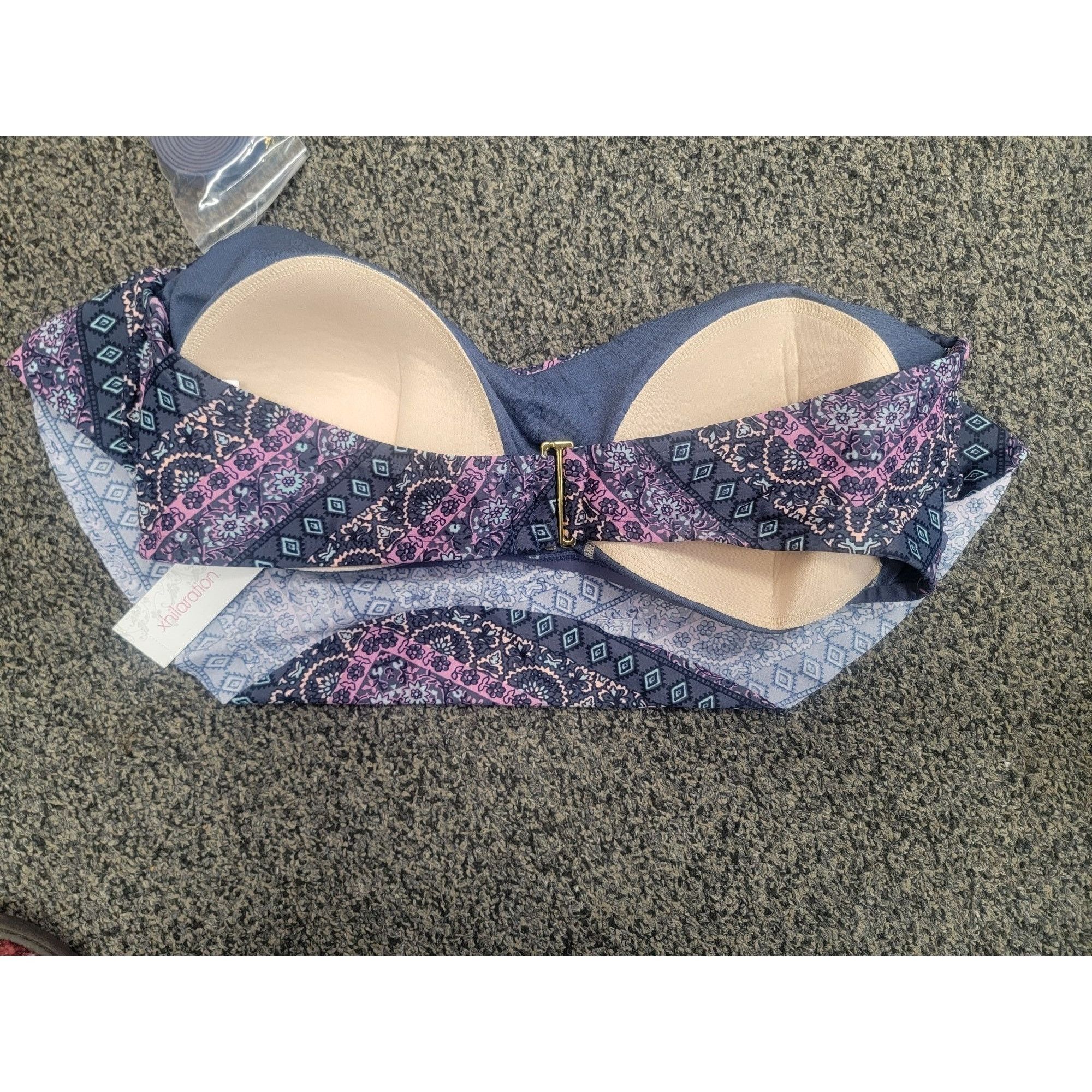 Other Xhilaration Plus Size 22w Swim Suit Bikini Blue Multicolored Size ONE SIZE - 2 Thumbnail