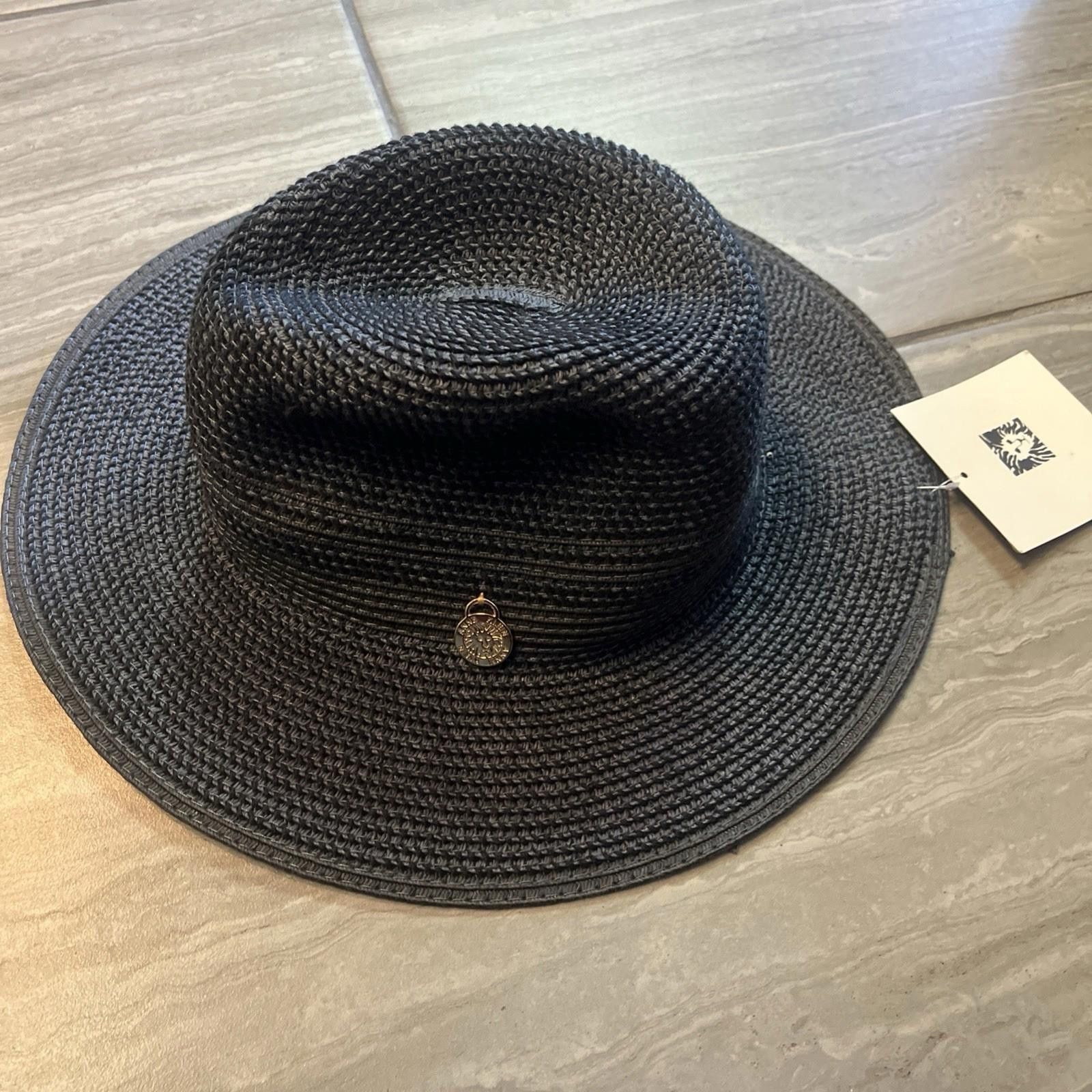 Other New Anne Klein Blue Floppy Brim Straw Hat Size ONE SIZE - 1 Thumbnail