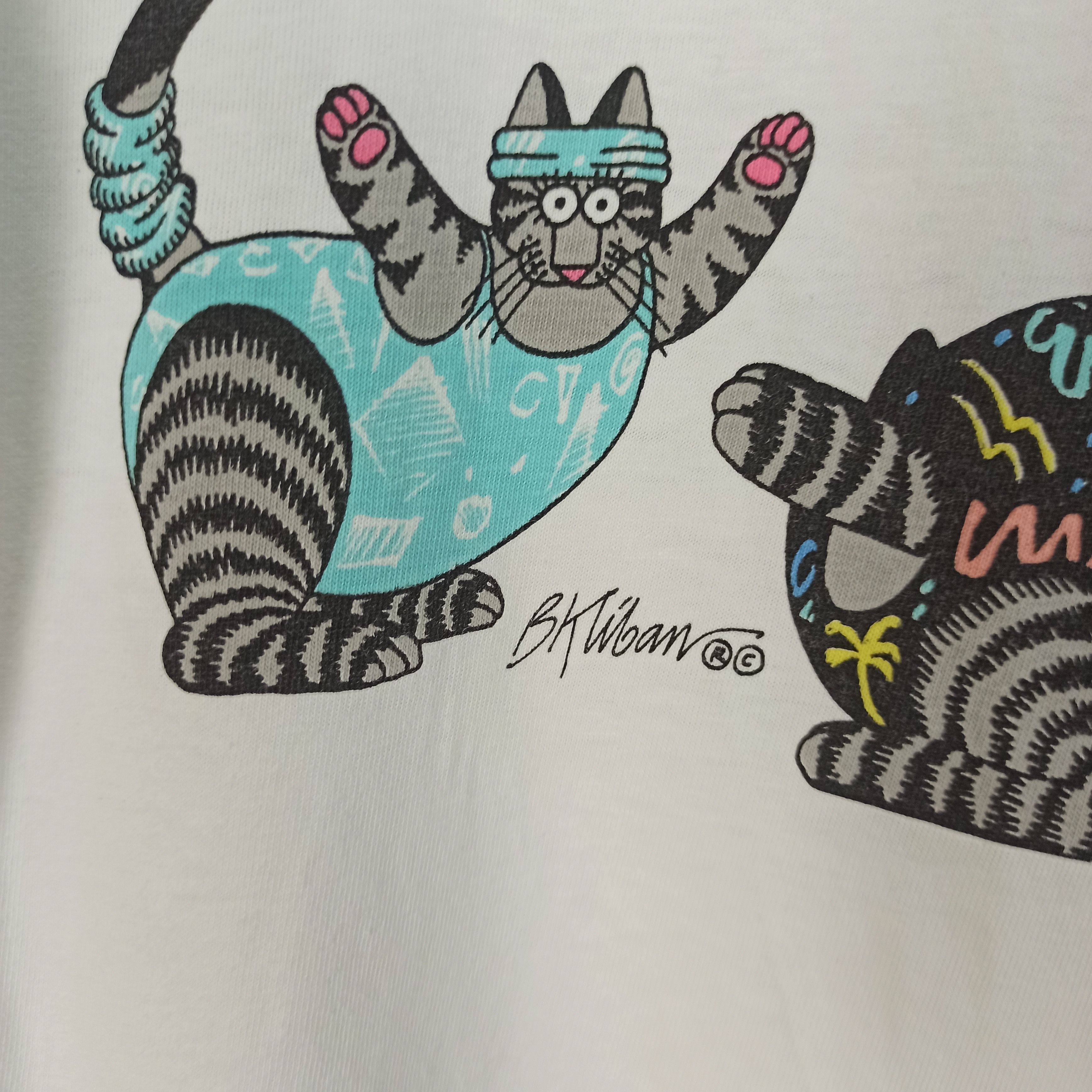 Vintage Vintage Cats Crazy Shirt Aerobics BK Kliban promo tshirt Size US S / EU 44-46 / 1 - 3 Thumbnail